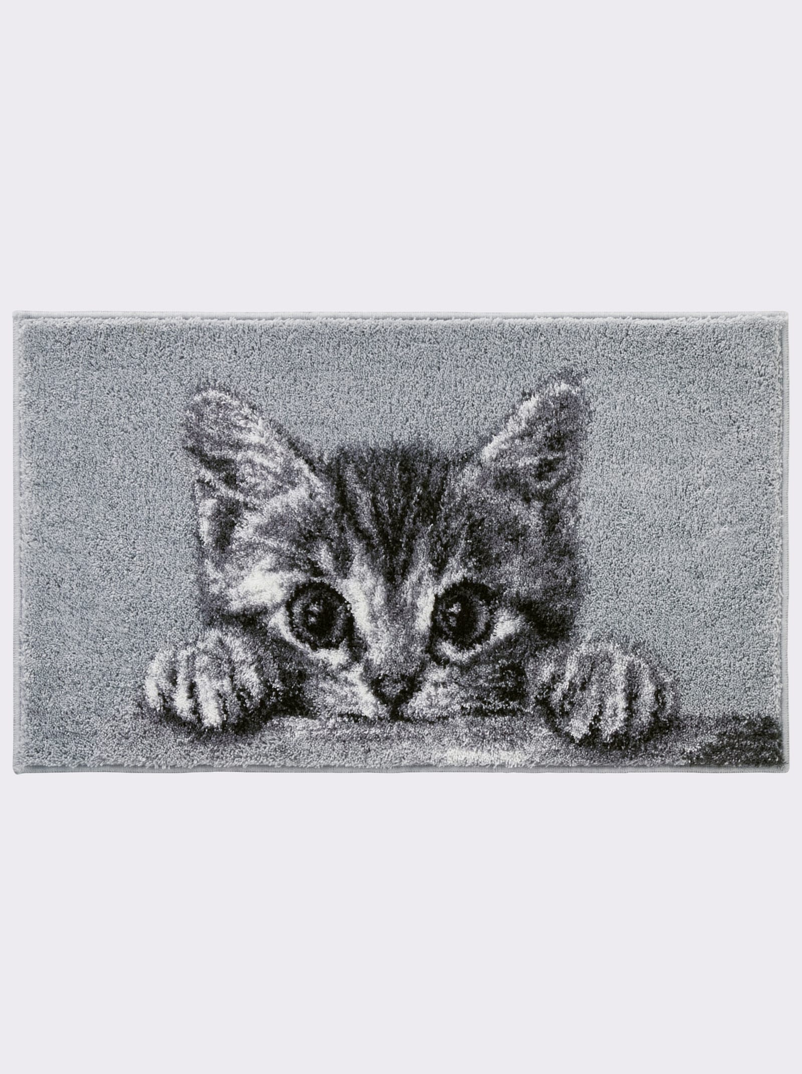 Grund Badematte - grau-gemustert