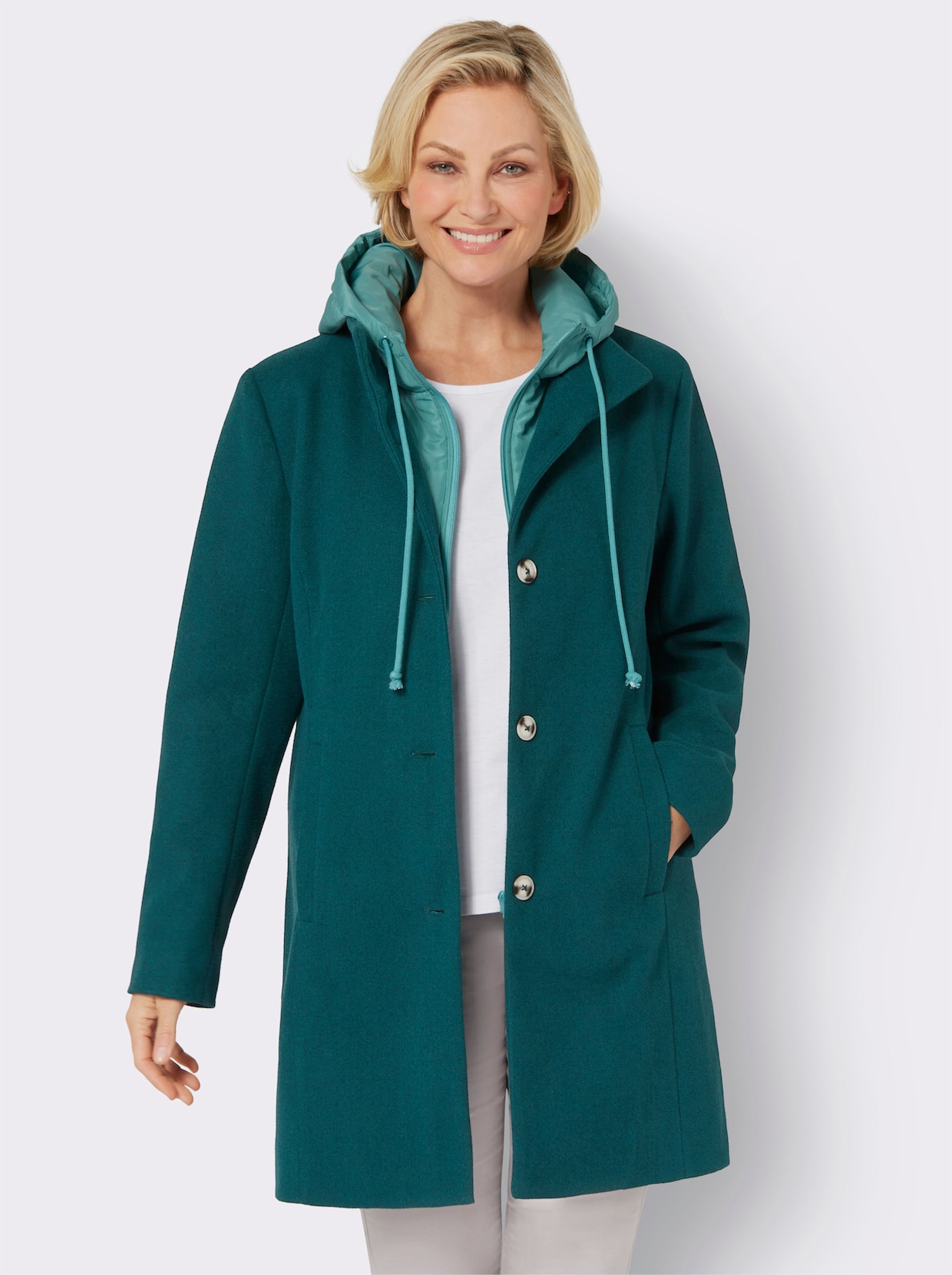 2-in-1-Jacke - petrol-ozean