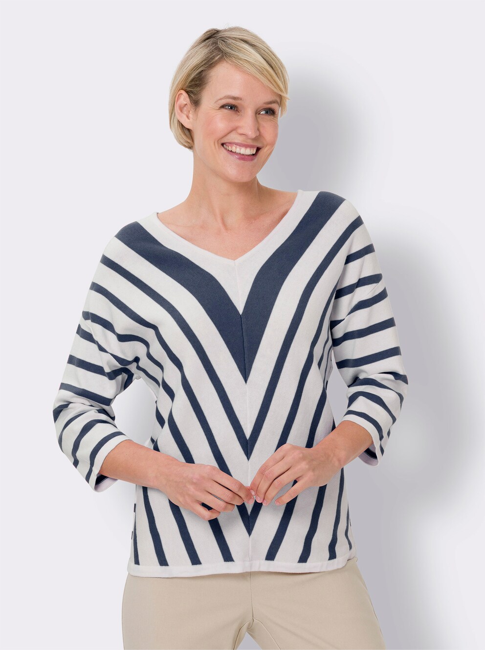 YAYA B.V / Damen-Strick / Pullover mit Fledermaus?rmeln