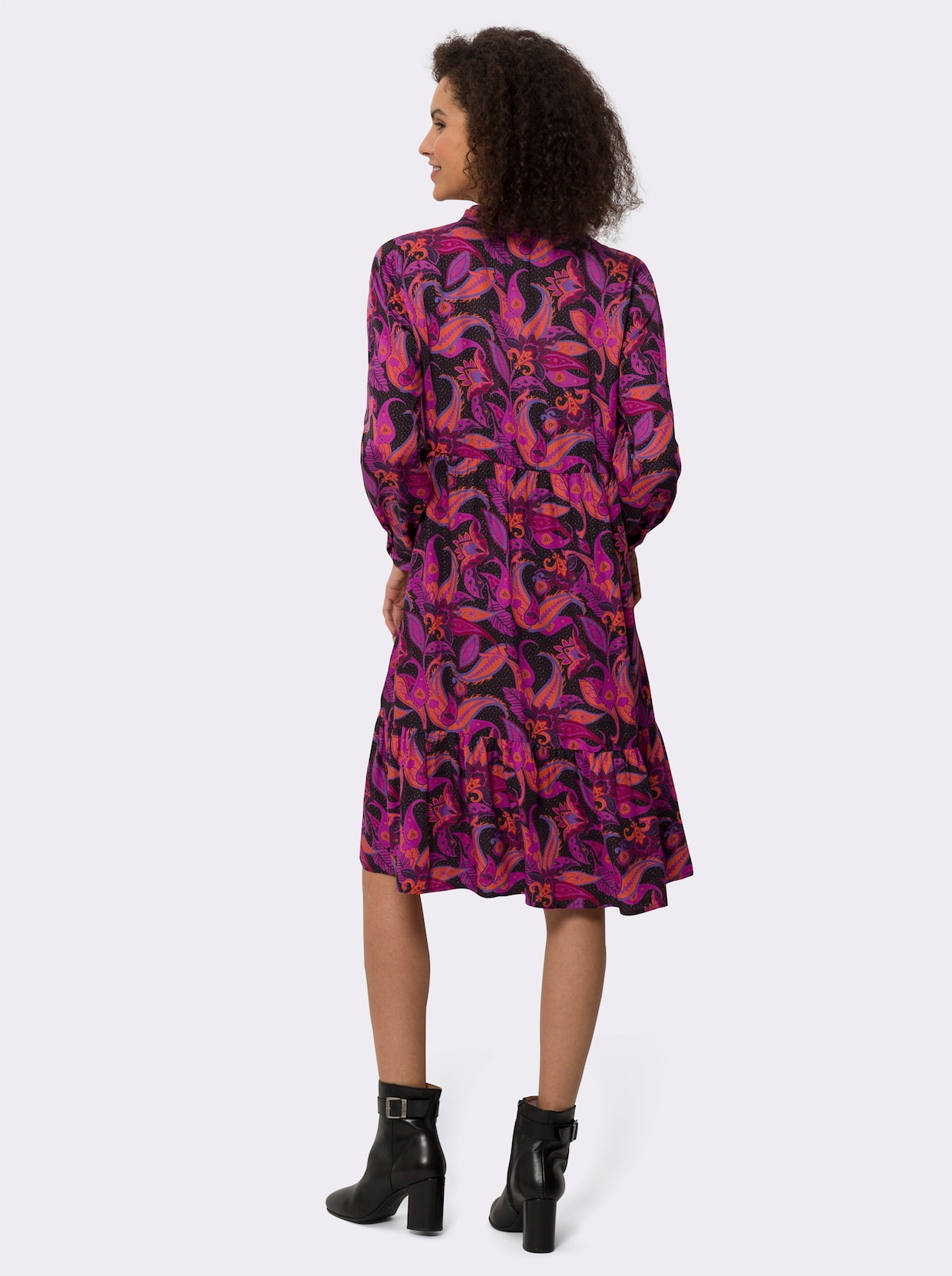 heine Jurk met print - rood/zwart geprint