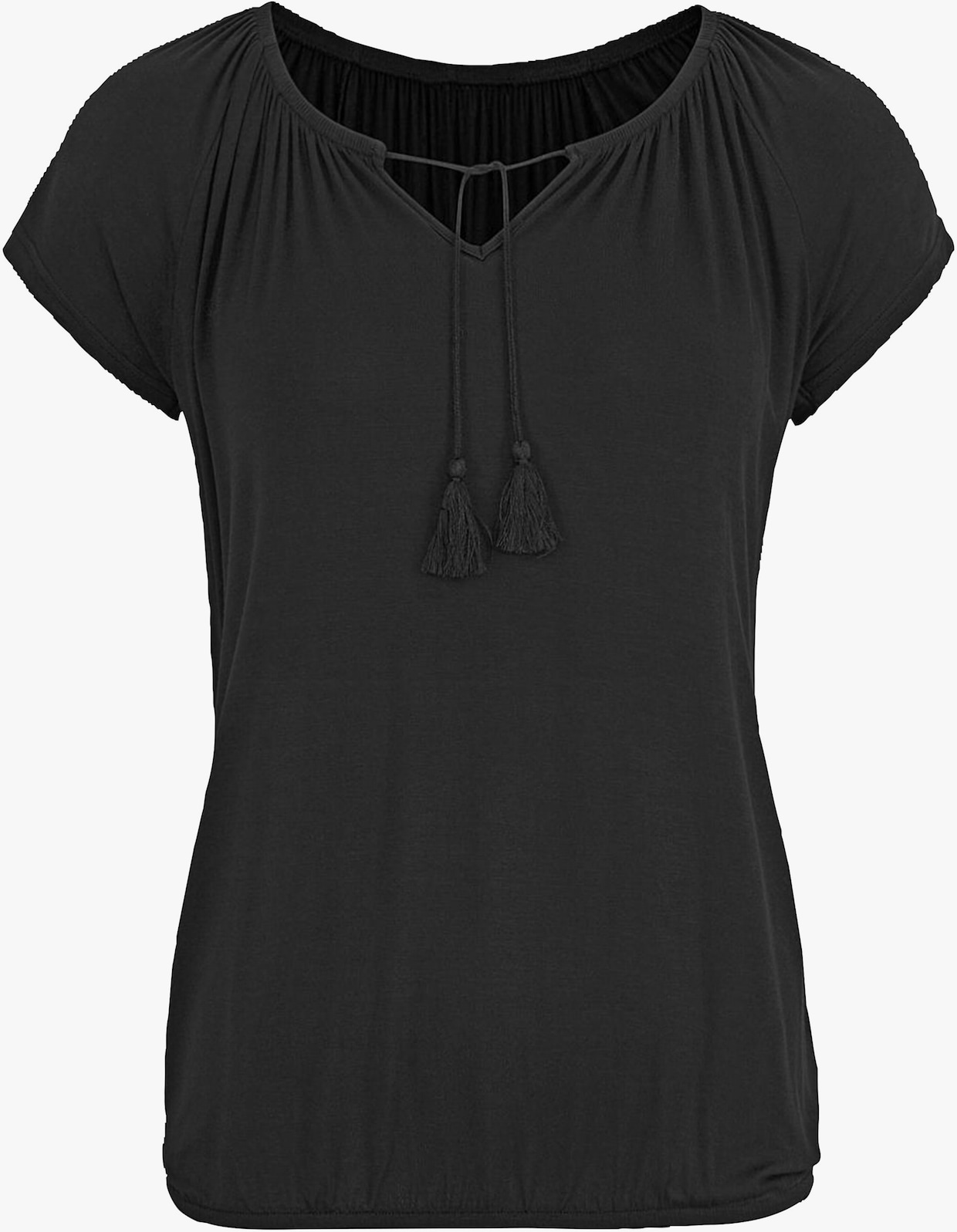 Vivance Shirt met korte mouwen - taupe gedessineerd, zwart