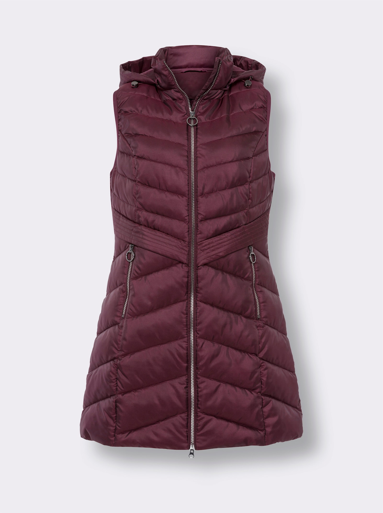 heine Bodywarmer met afneembare capuchon - bordeaux