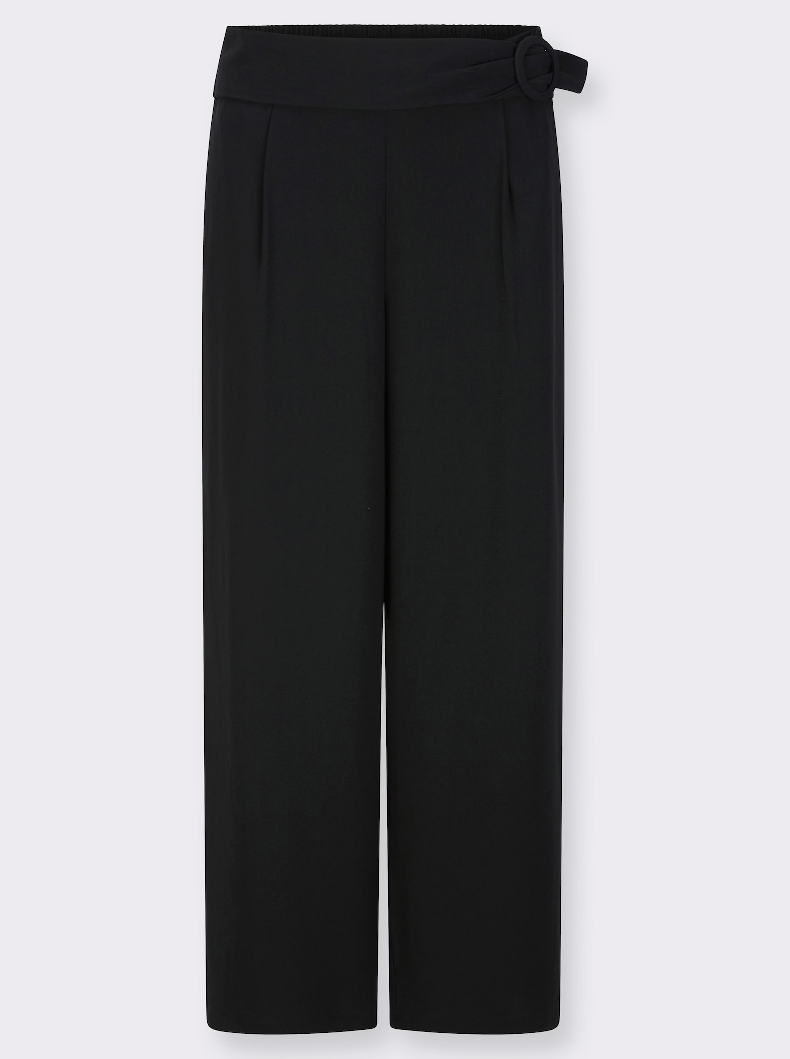 Culotte mit runder Zierschnalle - schwarz