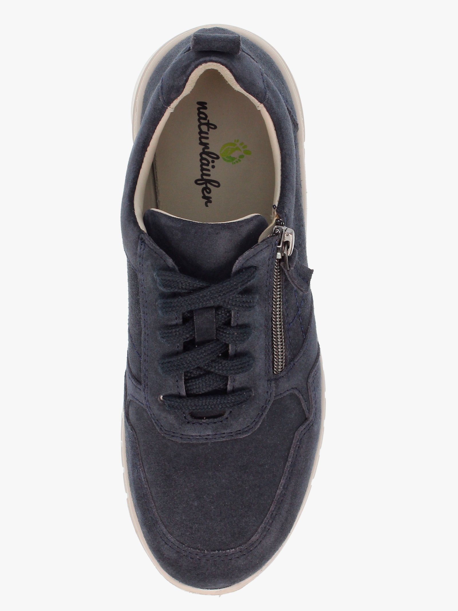 Naturläufer Sneaker mit seitlichem Reißverschluss, Weite H - jeansblau