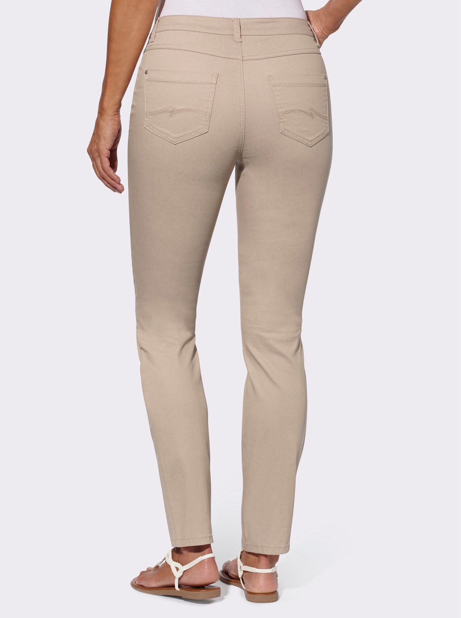 Jeans in Baumwoll-Stretch-Qualität - beige