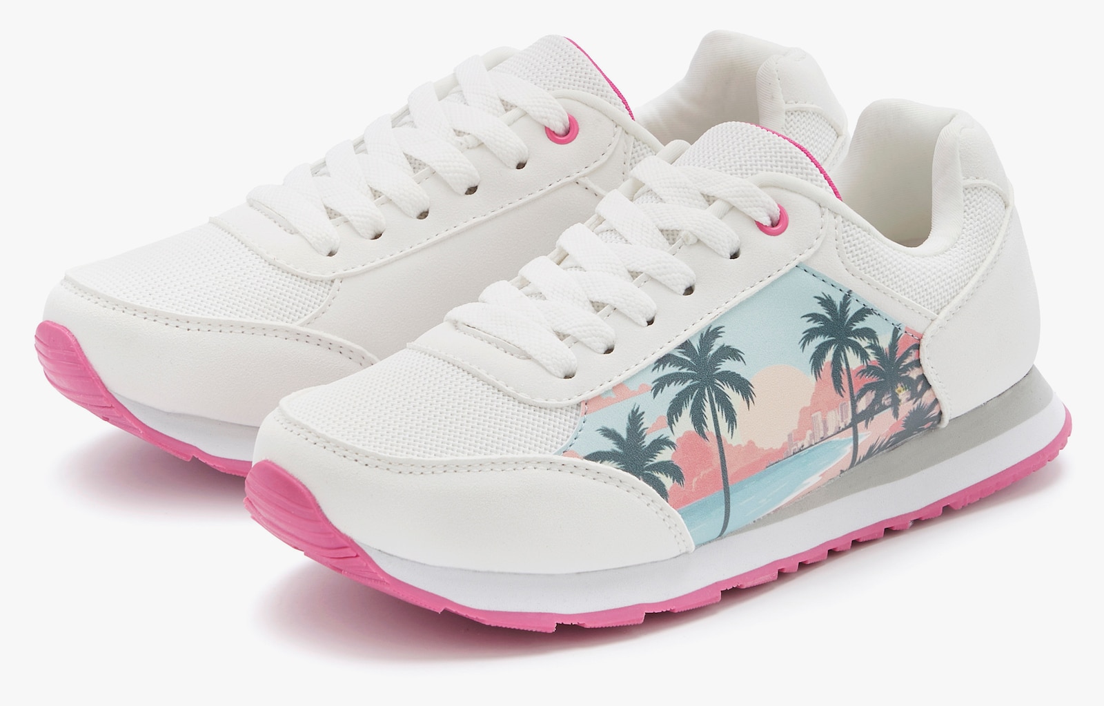 LASCANA Sneaker - weiß/pink miami