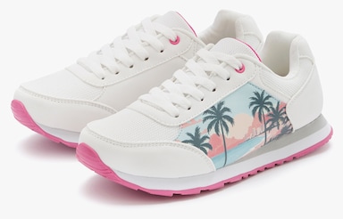 LASCANA Sneaker - weiß/pink miami