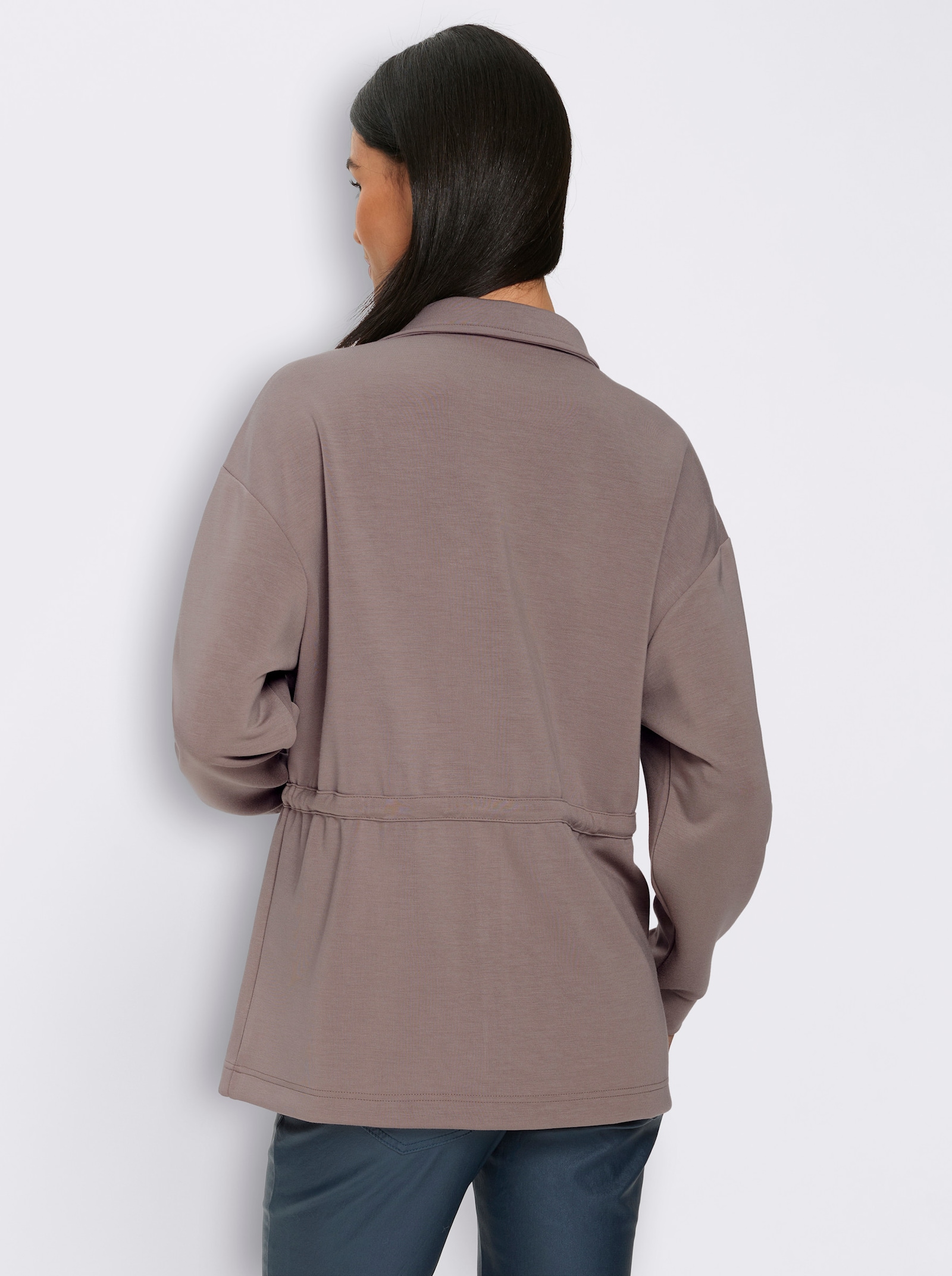 heine Jacke mit Tunnelzug in der Taille - taupe