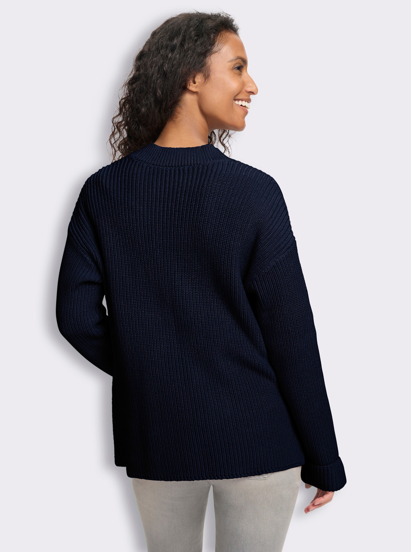 heine Strickjacke mit Taschen - marine