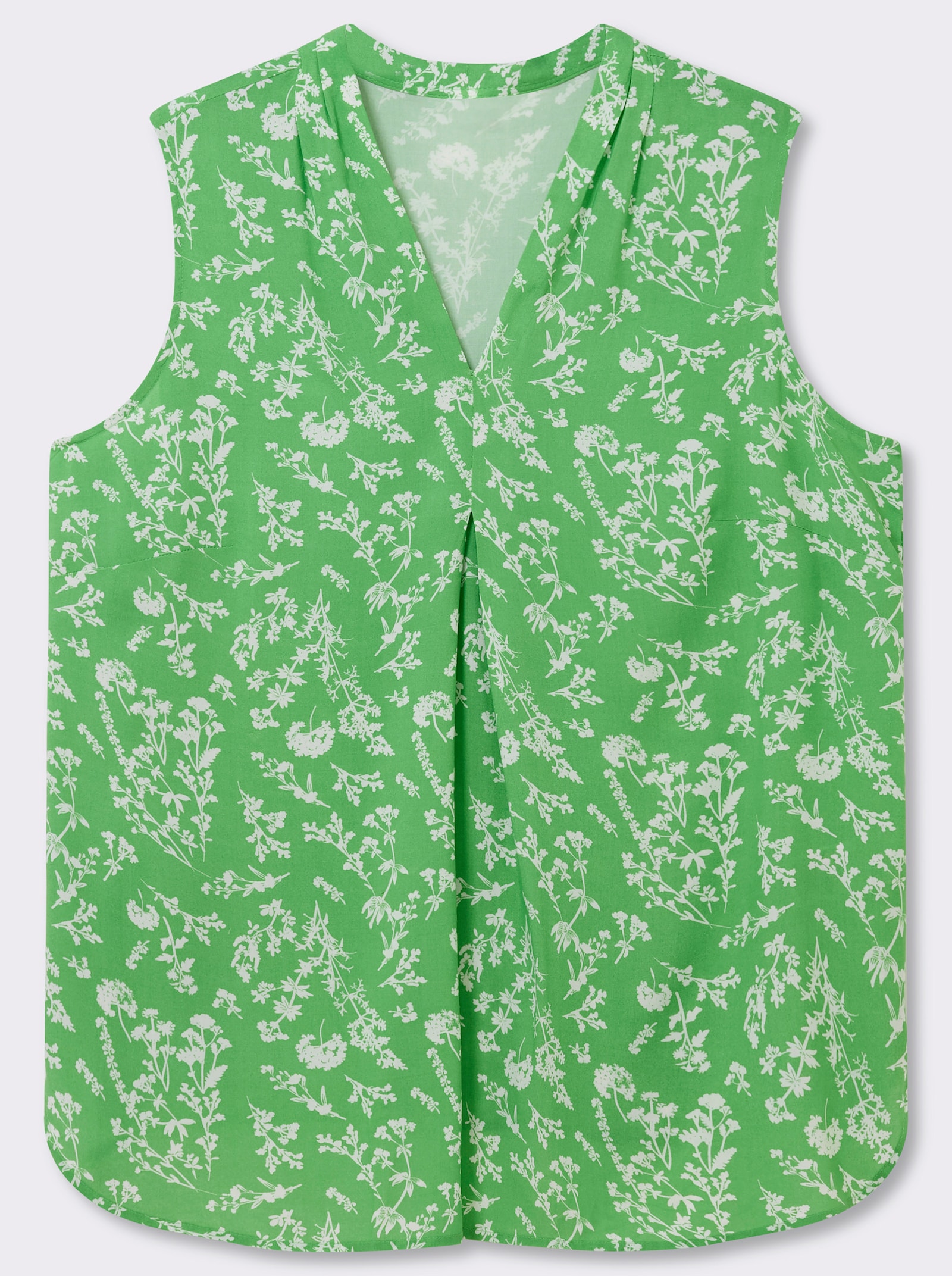 Blusentop aus reiner Viskose - apfel-ecru