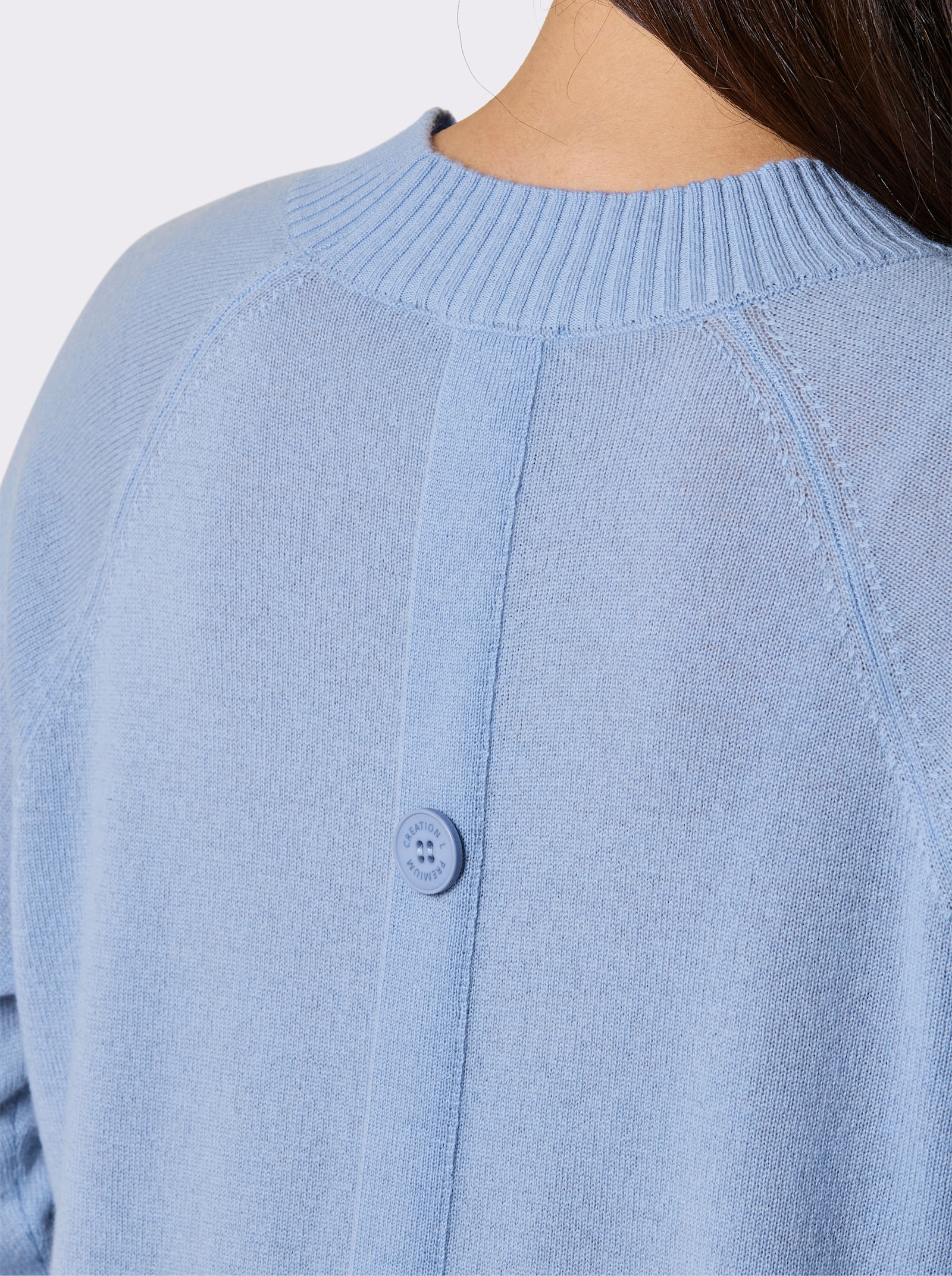 CREATION L PREMIUM Stehkragenpullover - bleu