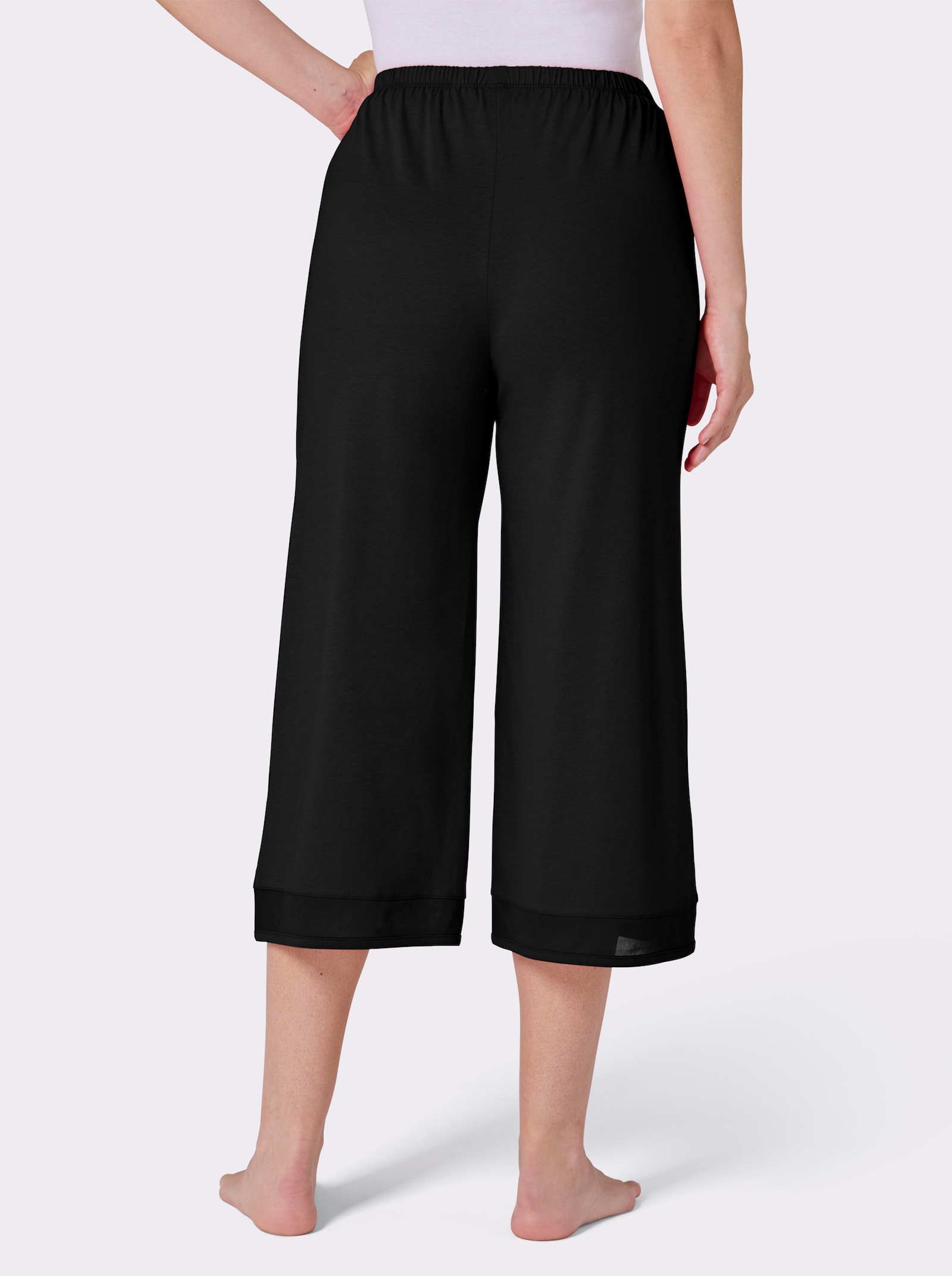 wäschepur 7/8-Hose in weiter Form - schwarz
