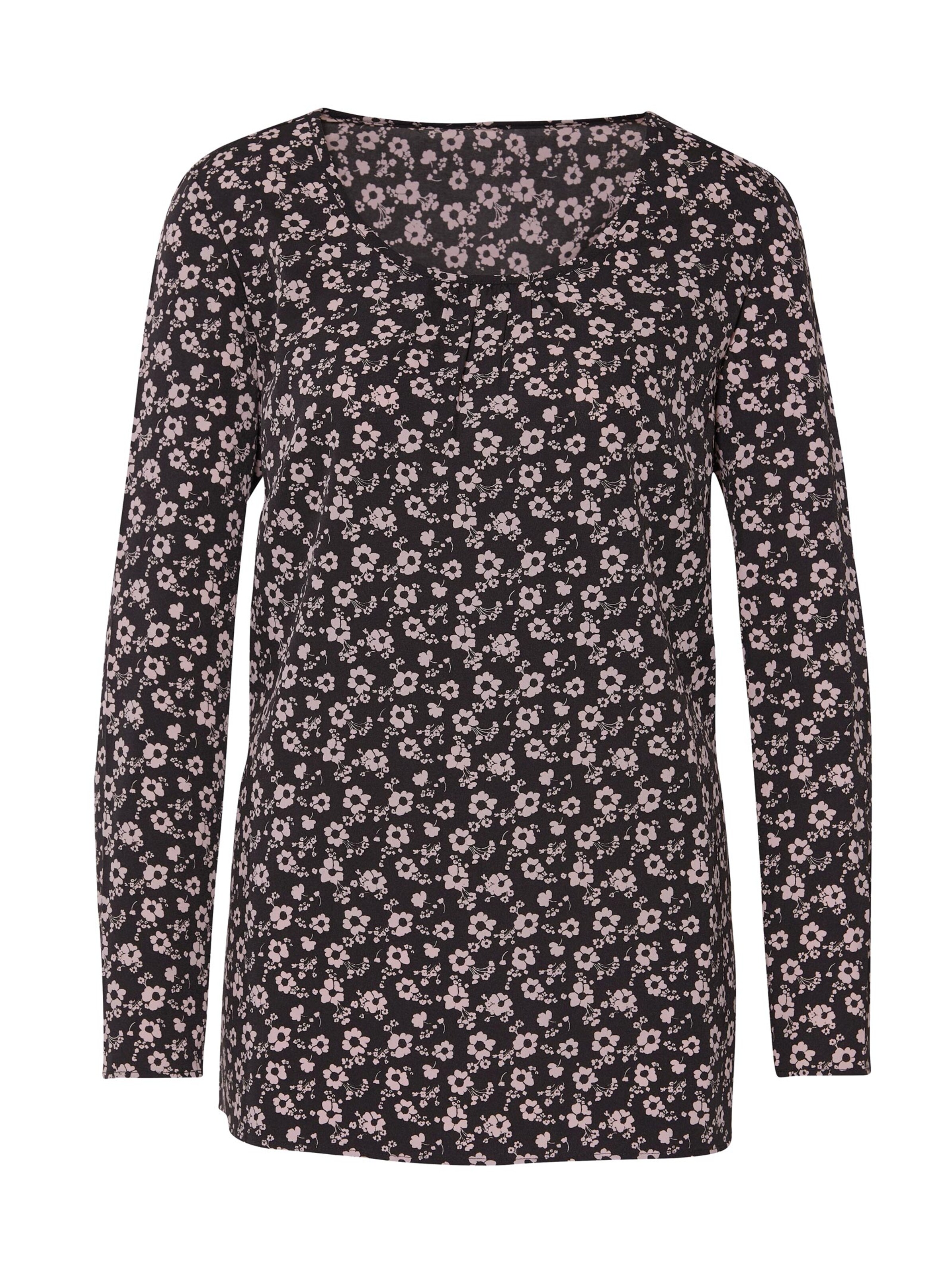 Bluse - schwarz-gemustert