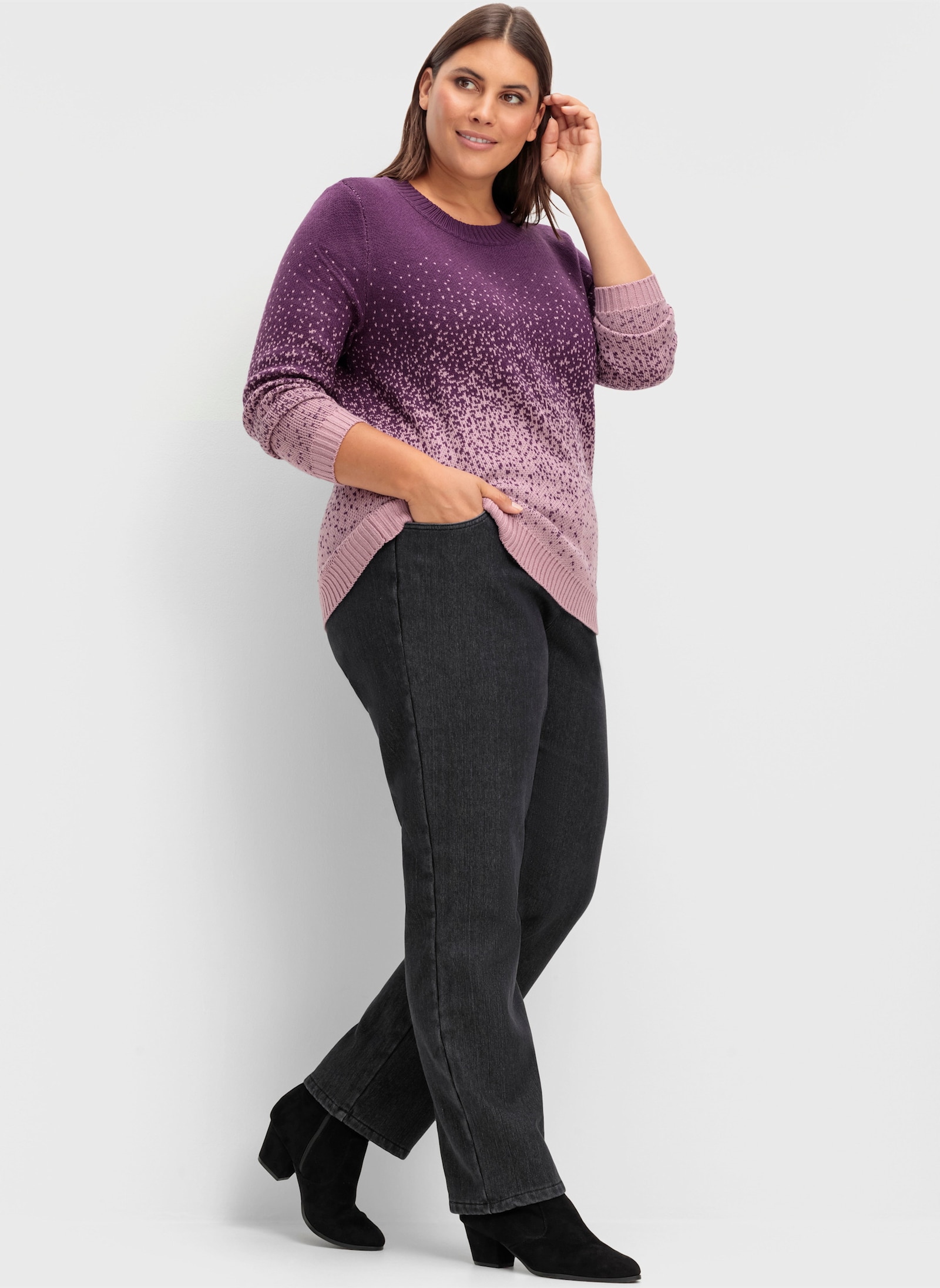 Thermojeans mit Fleece-Futter - black-denim