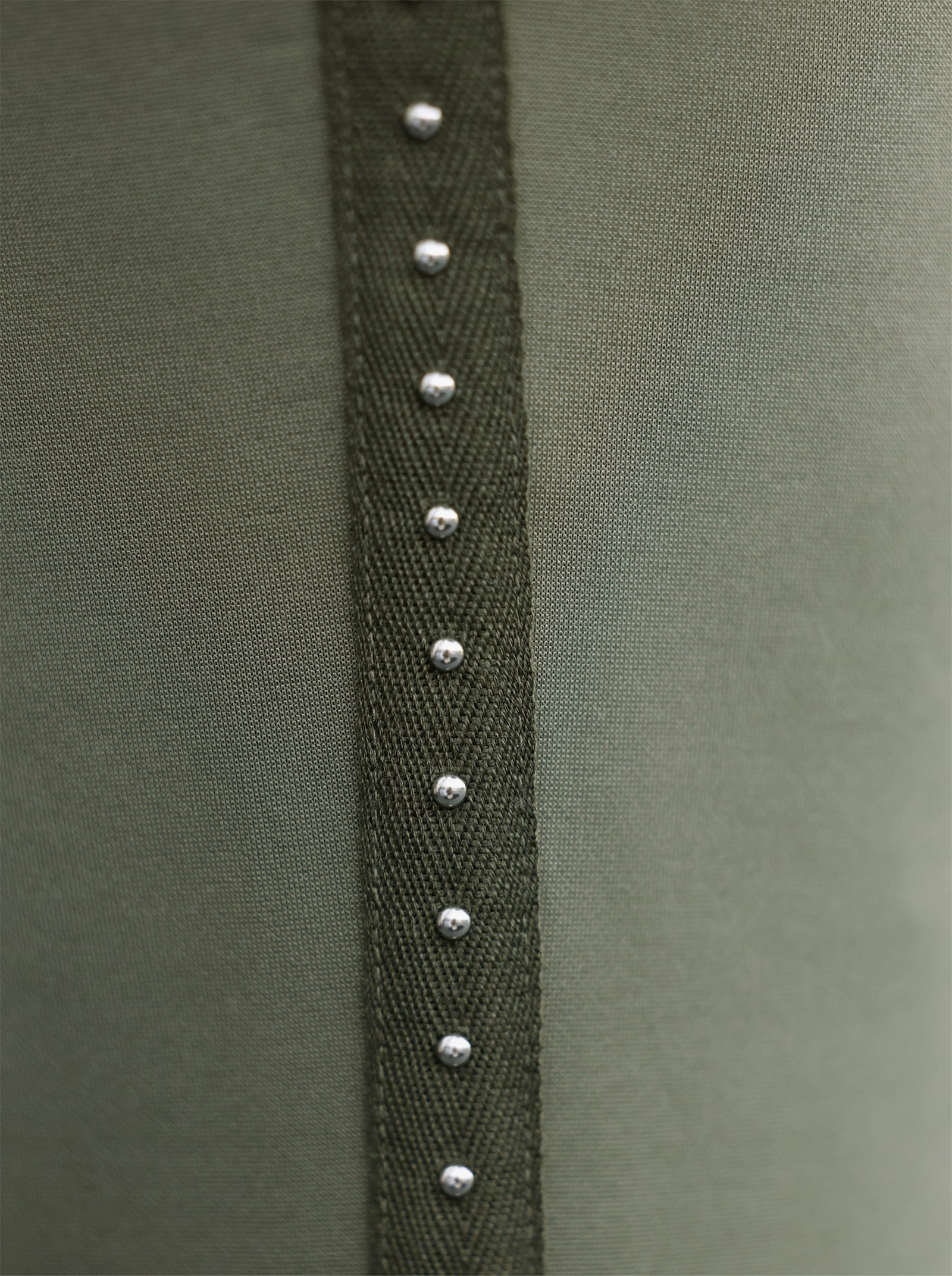 Jerseyhose mit Zierband an den Seitennähten - khaki