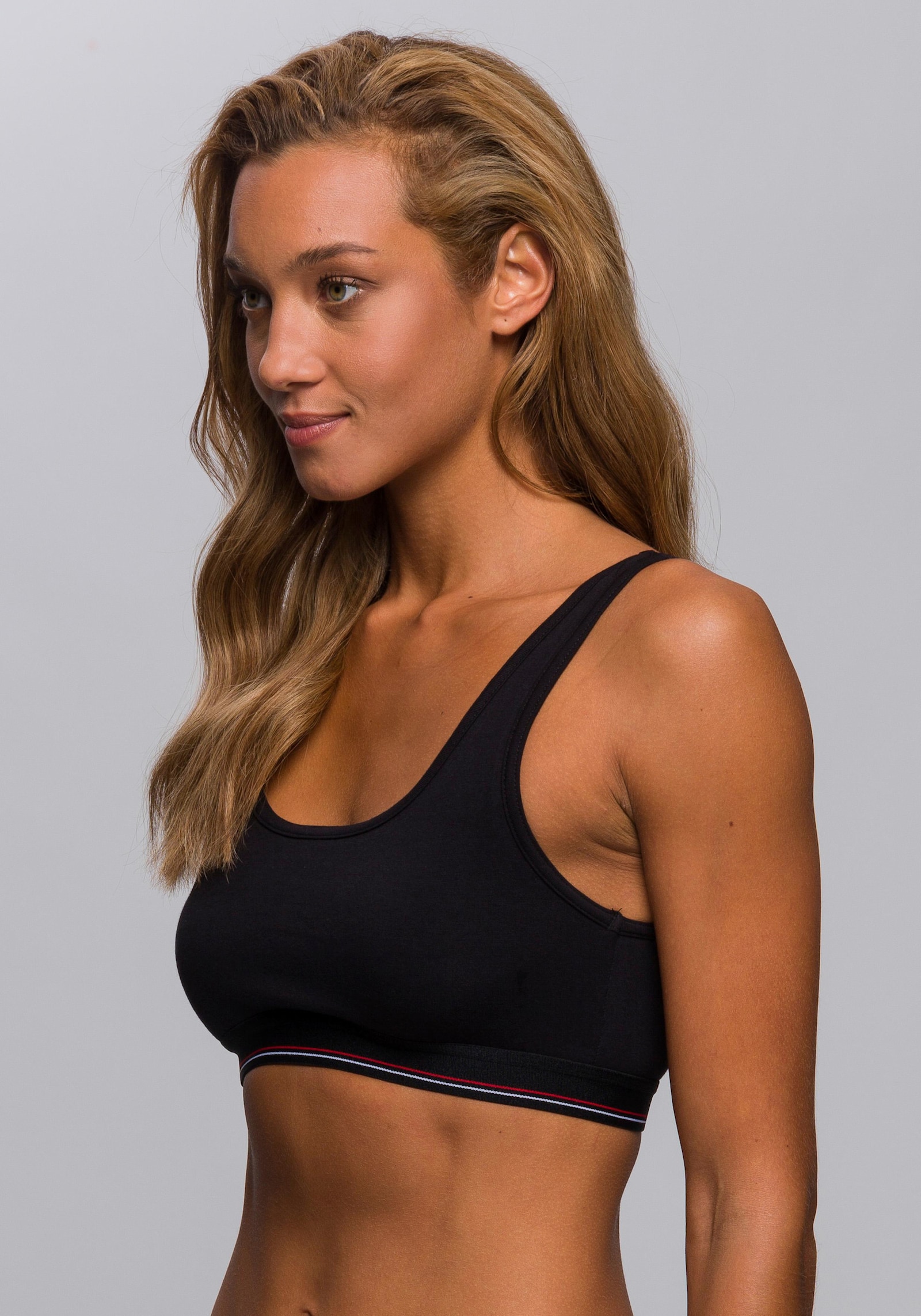 H.I.S Bustier - schwarz, grau-meliert