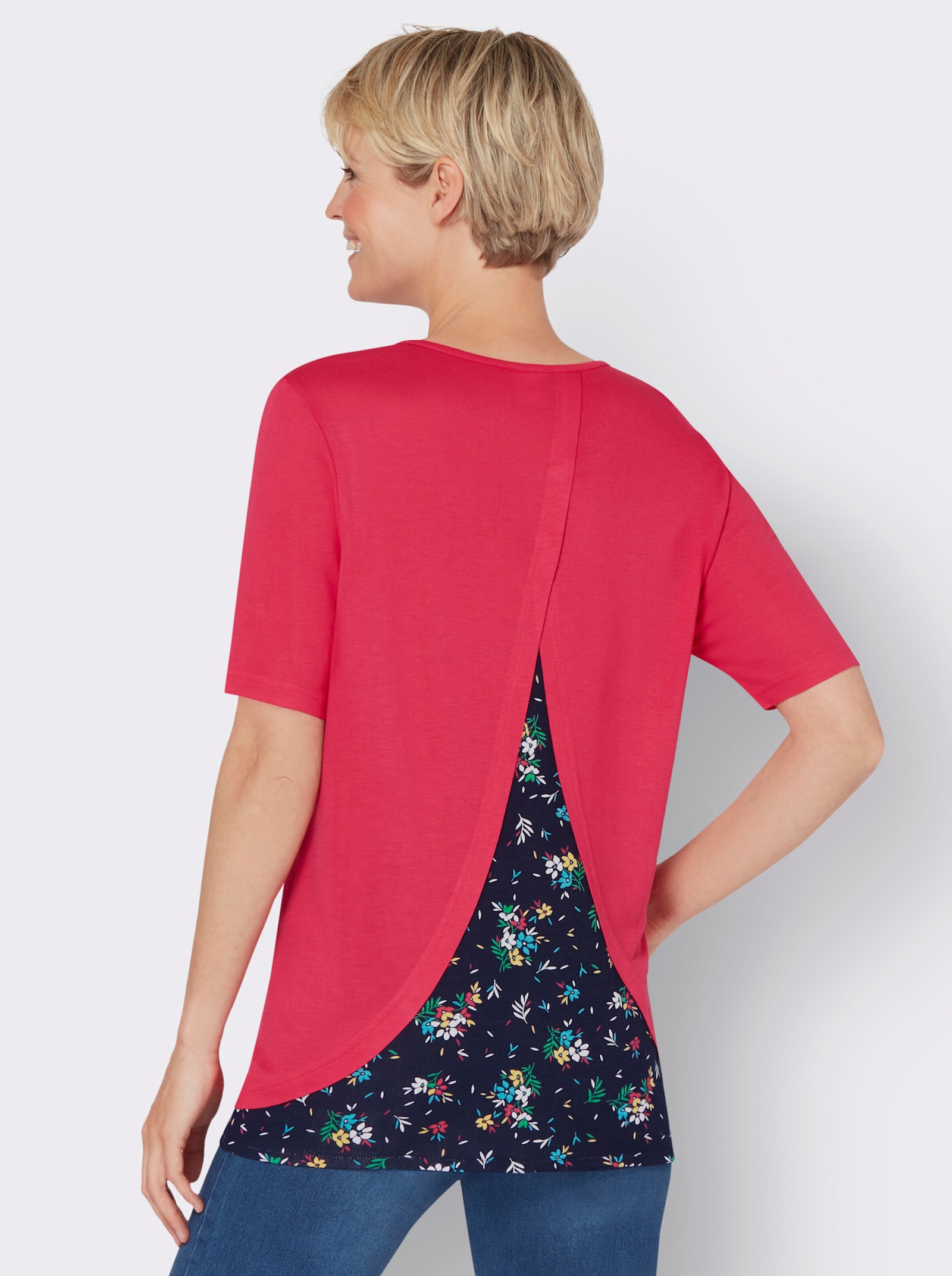 2-in-1-Shirt im Lagen-Look - pink