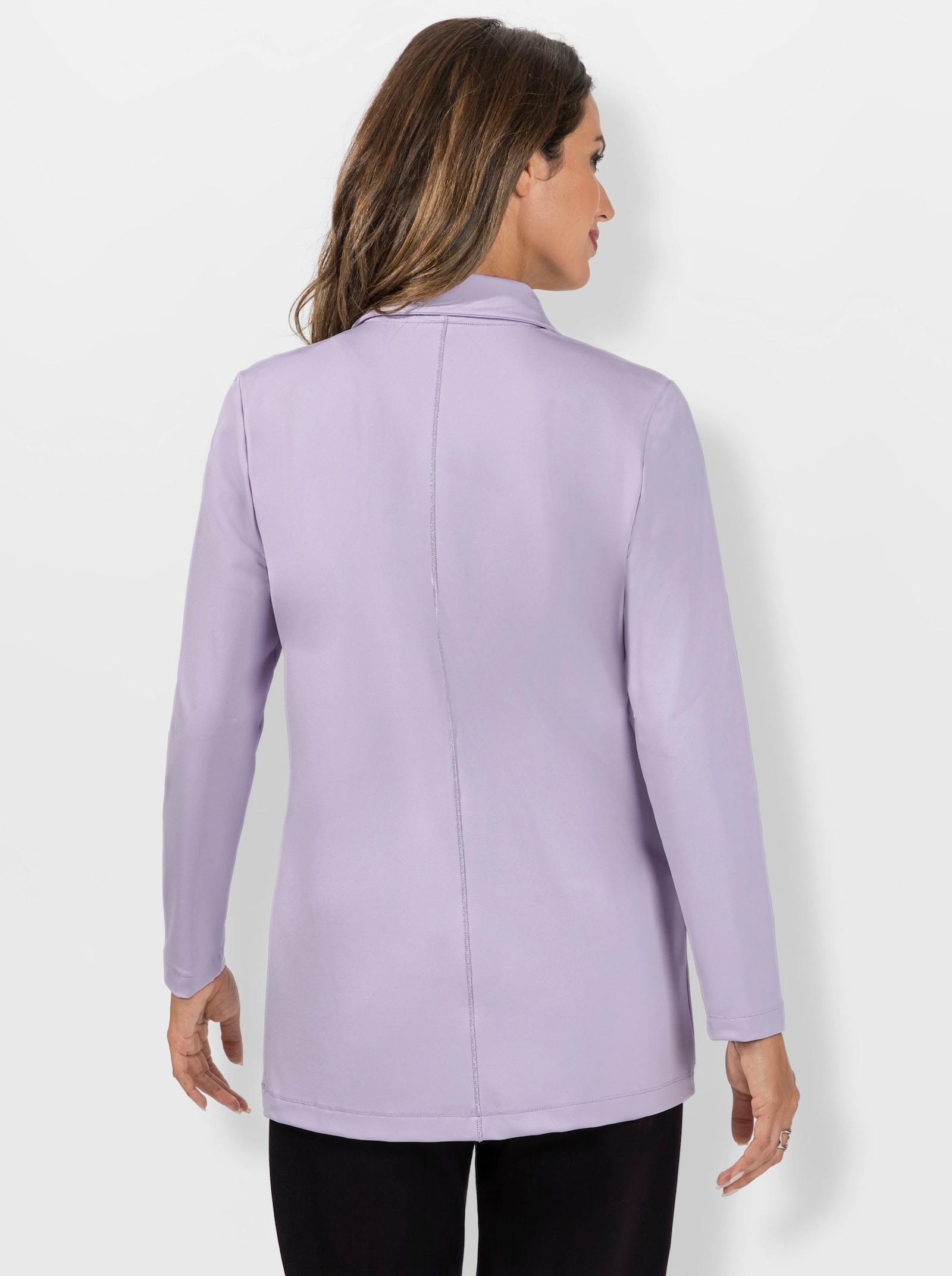 Shirtjacke mit Glitzer-Effekten - flieder