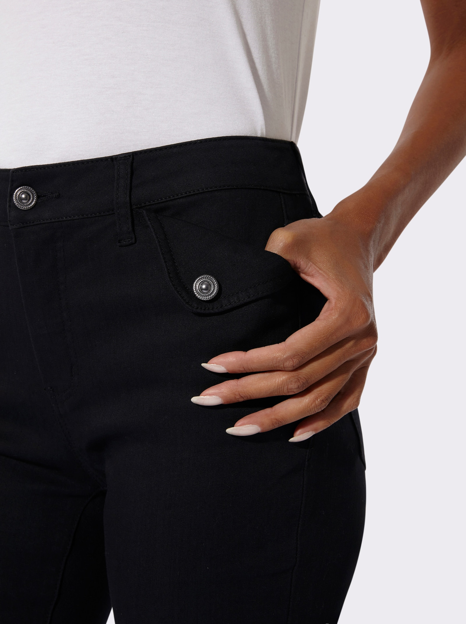 Jeans in bootcut-stijl - black denim