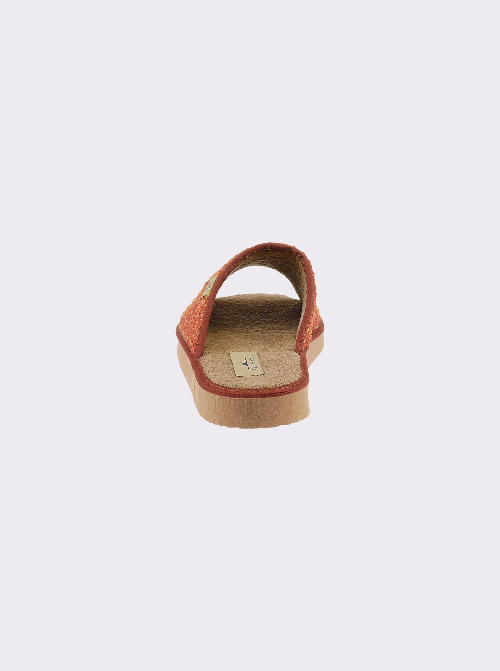 Pantoffel in Textil-Qualität - rostrot