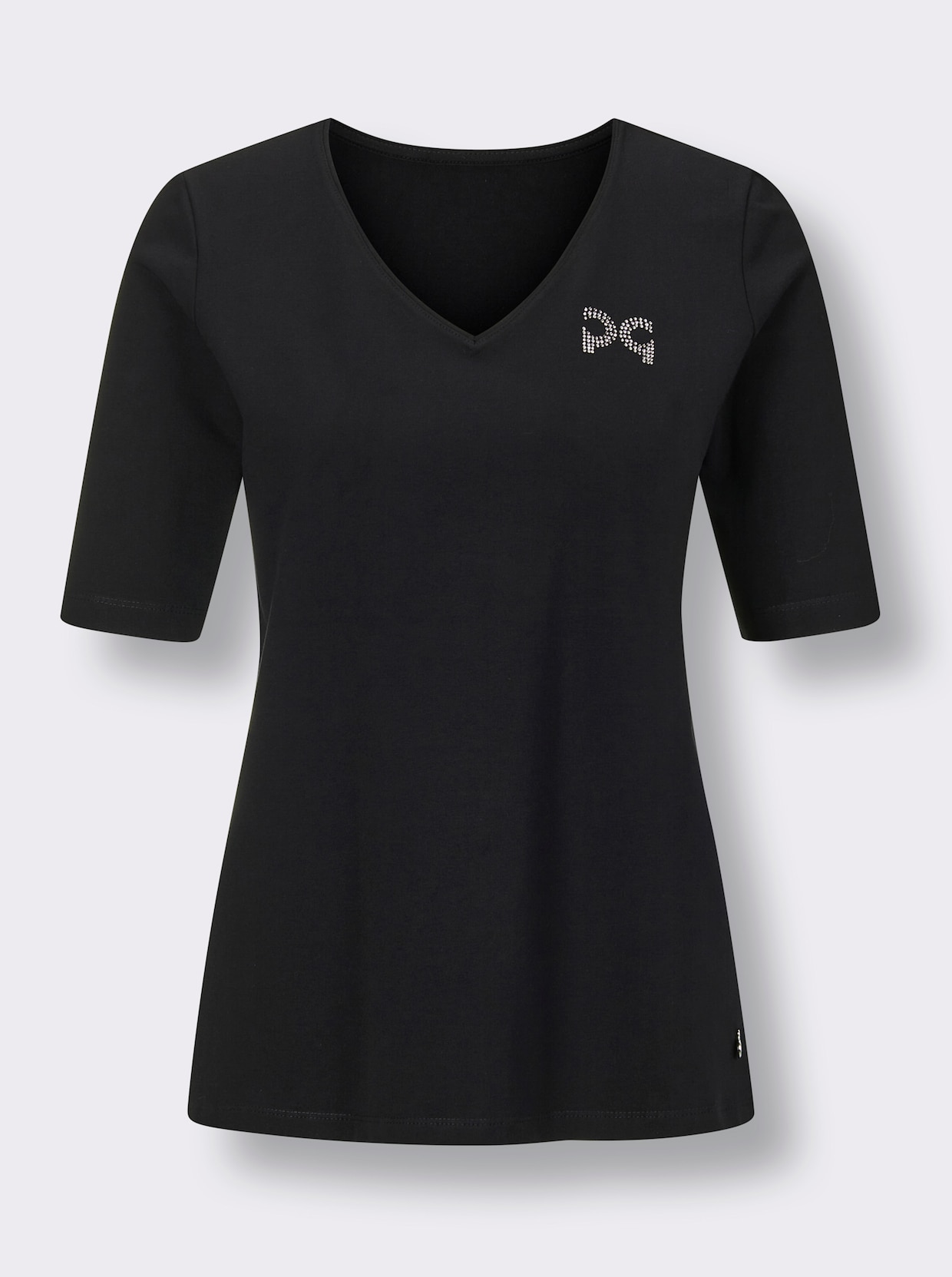 CREATION L PREMIUM Kurzarmshirt - schwarz