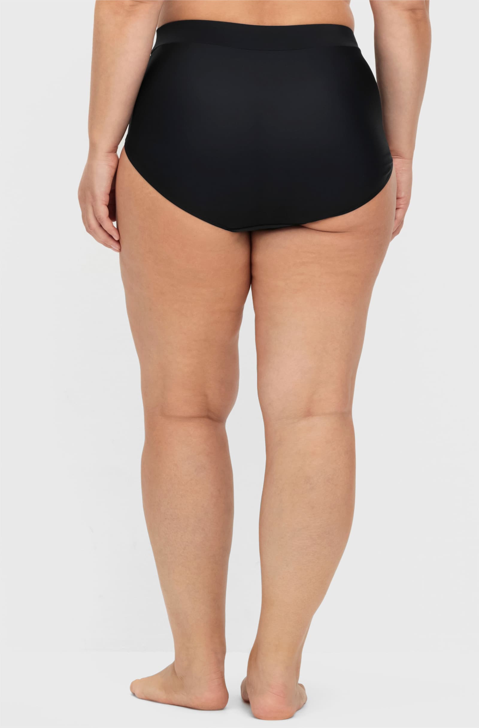 sheego Bikini-Hose im High-Waist-Schnitt, mit Shaping-Effekt - schwarz