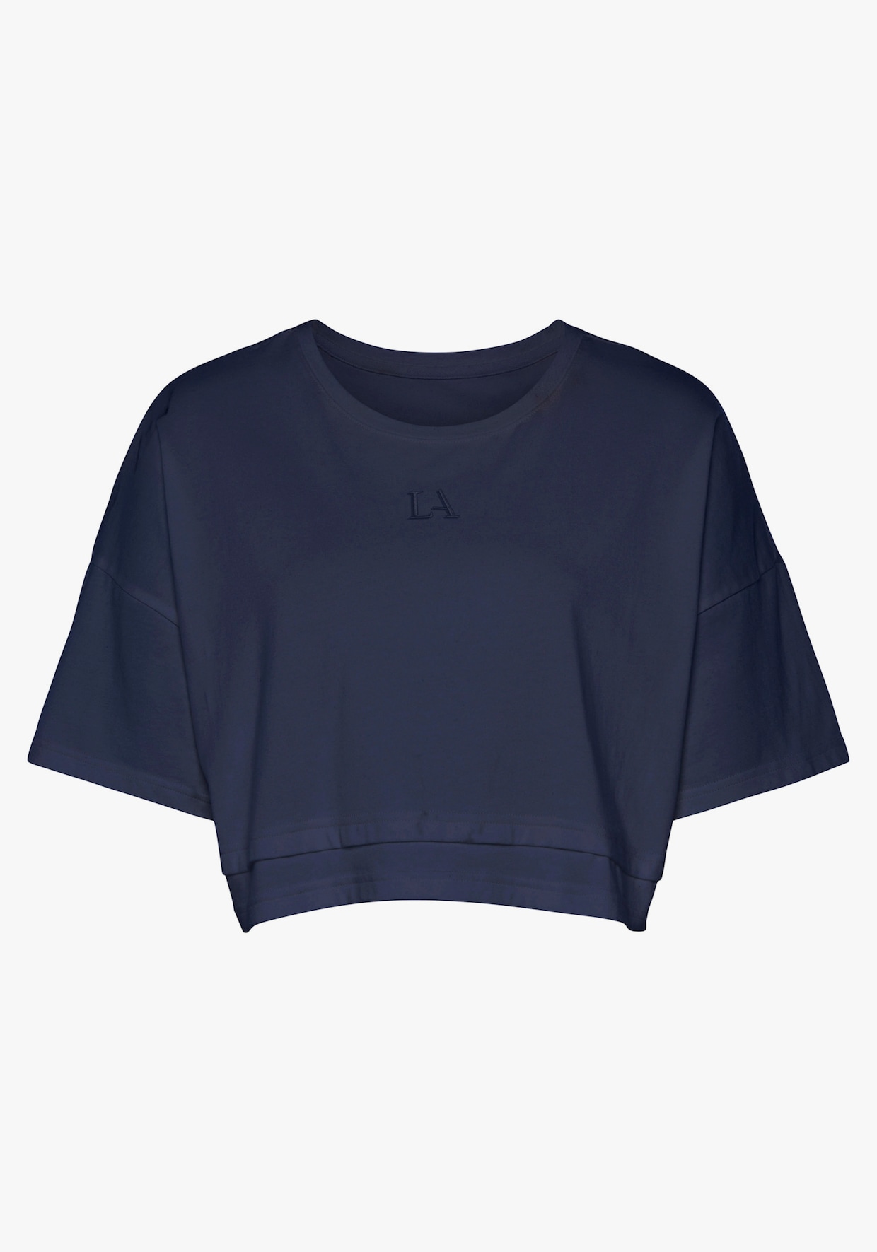 LASCANA Kurzarmshirt - dunkelblau