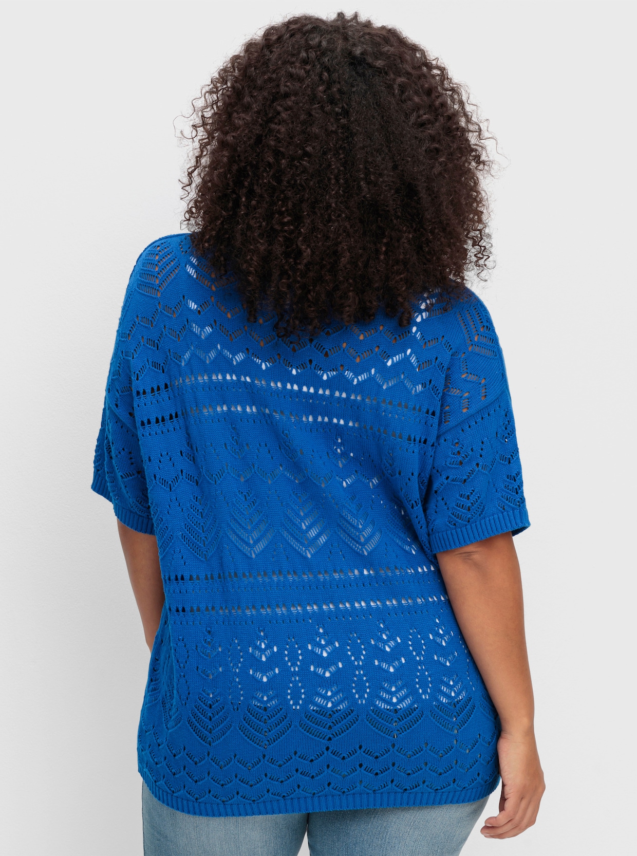 sheego Pullover - kobaltblau