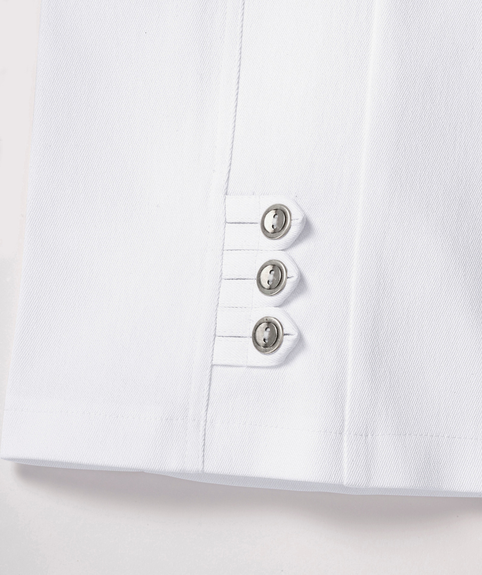 7/8-Jeans mit Zierriegel am Abschluss - weiß