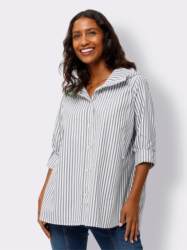 heine Gestreifte Bluse - khaki-ecru-gestreift