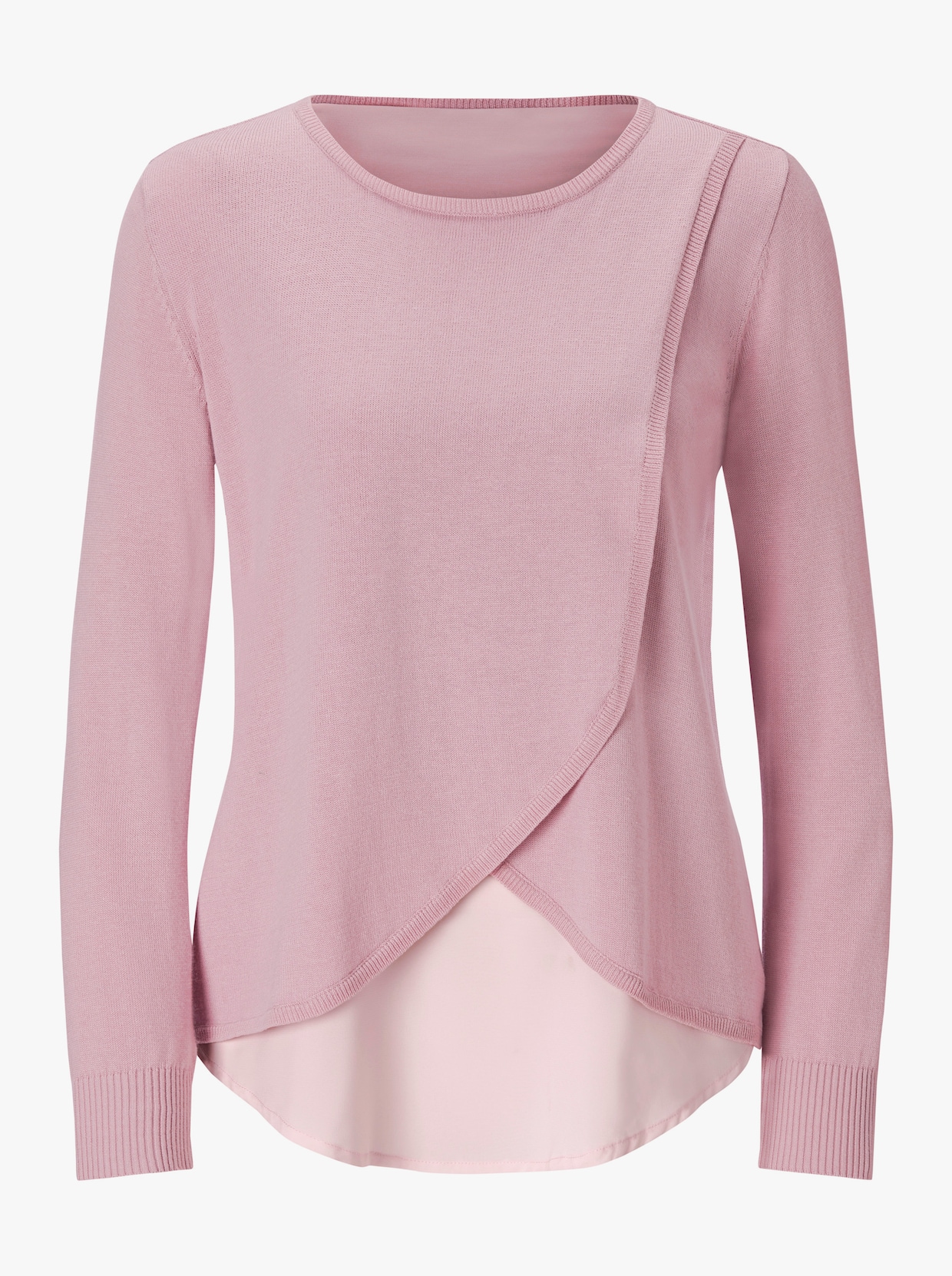 Pullover met ronde hals - roze