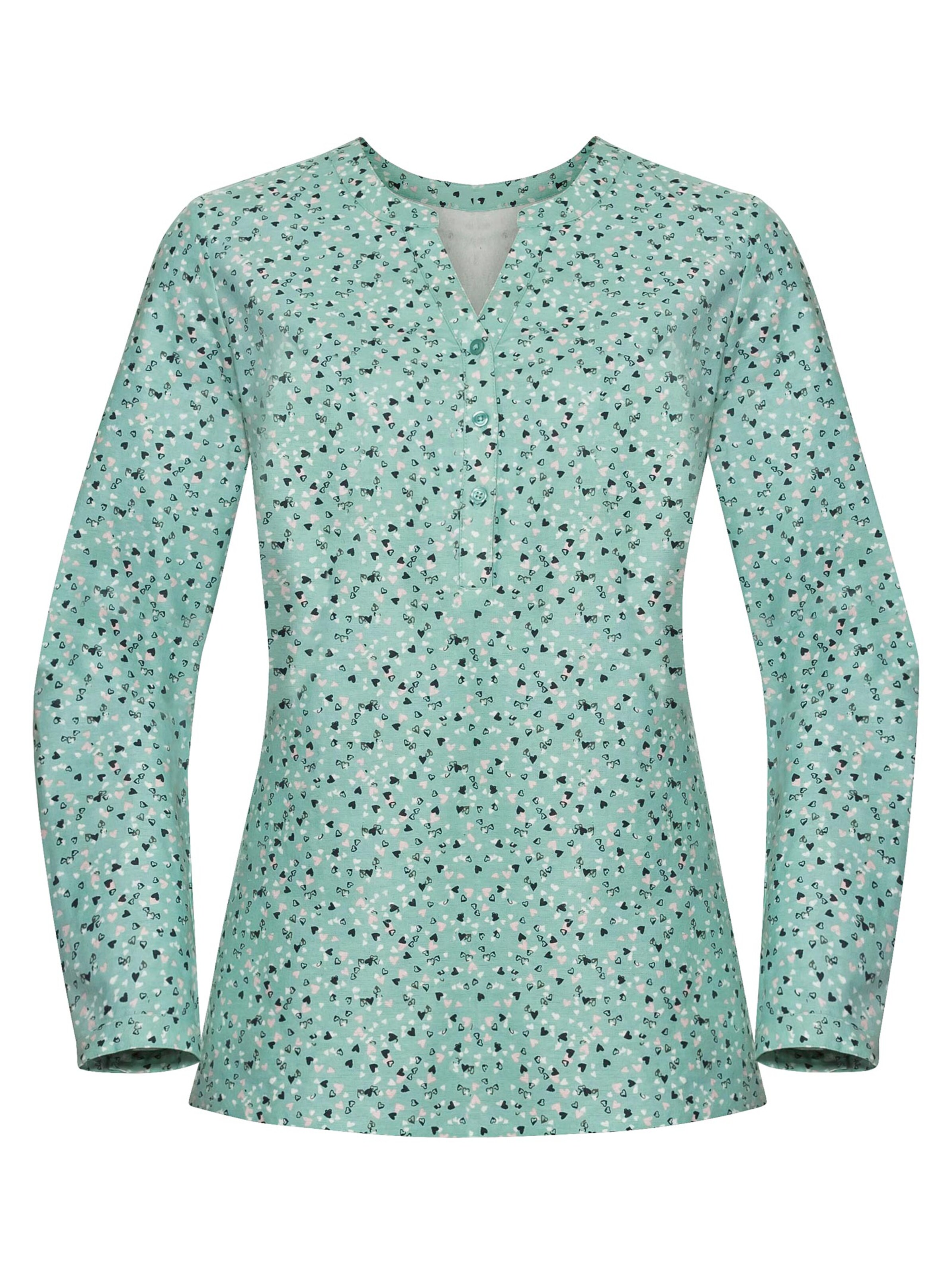 Bluse - mint-gemustert