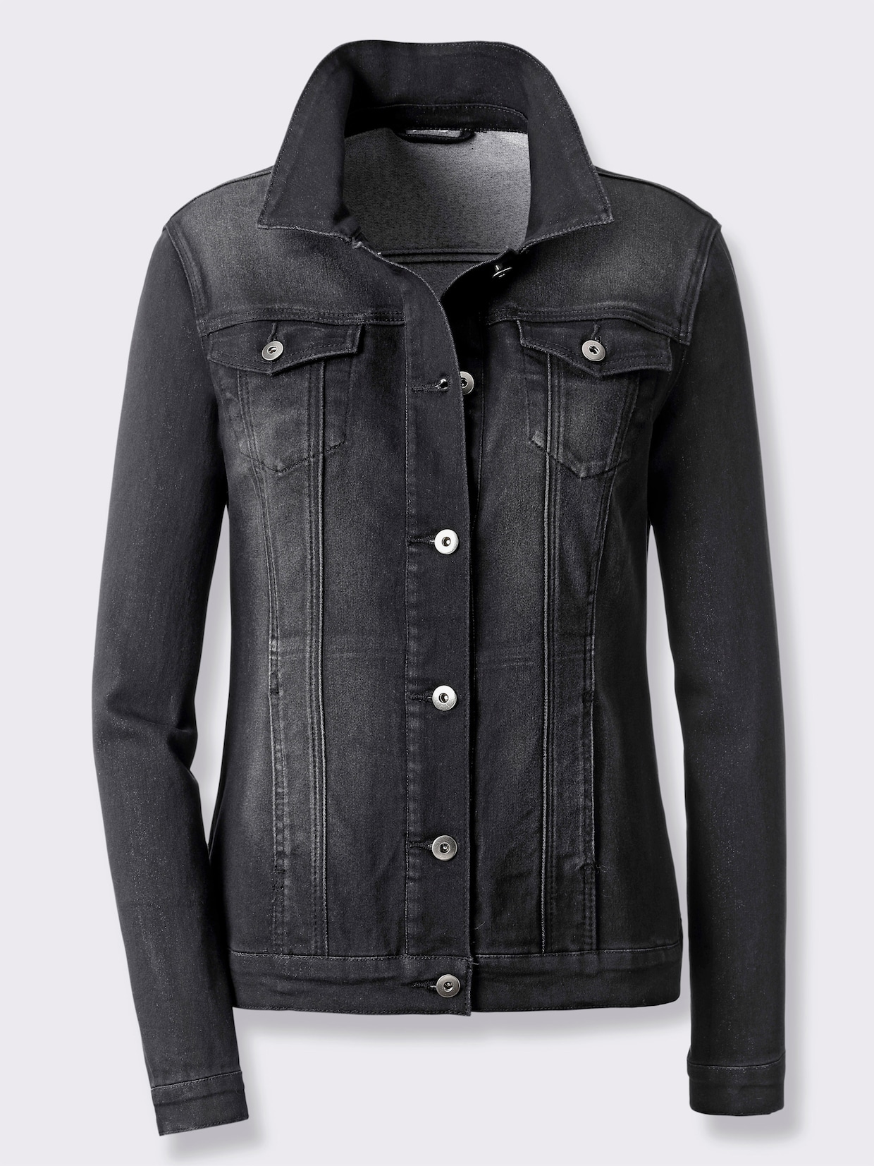 Jeansjacke - black-denim