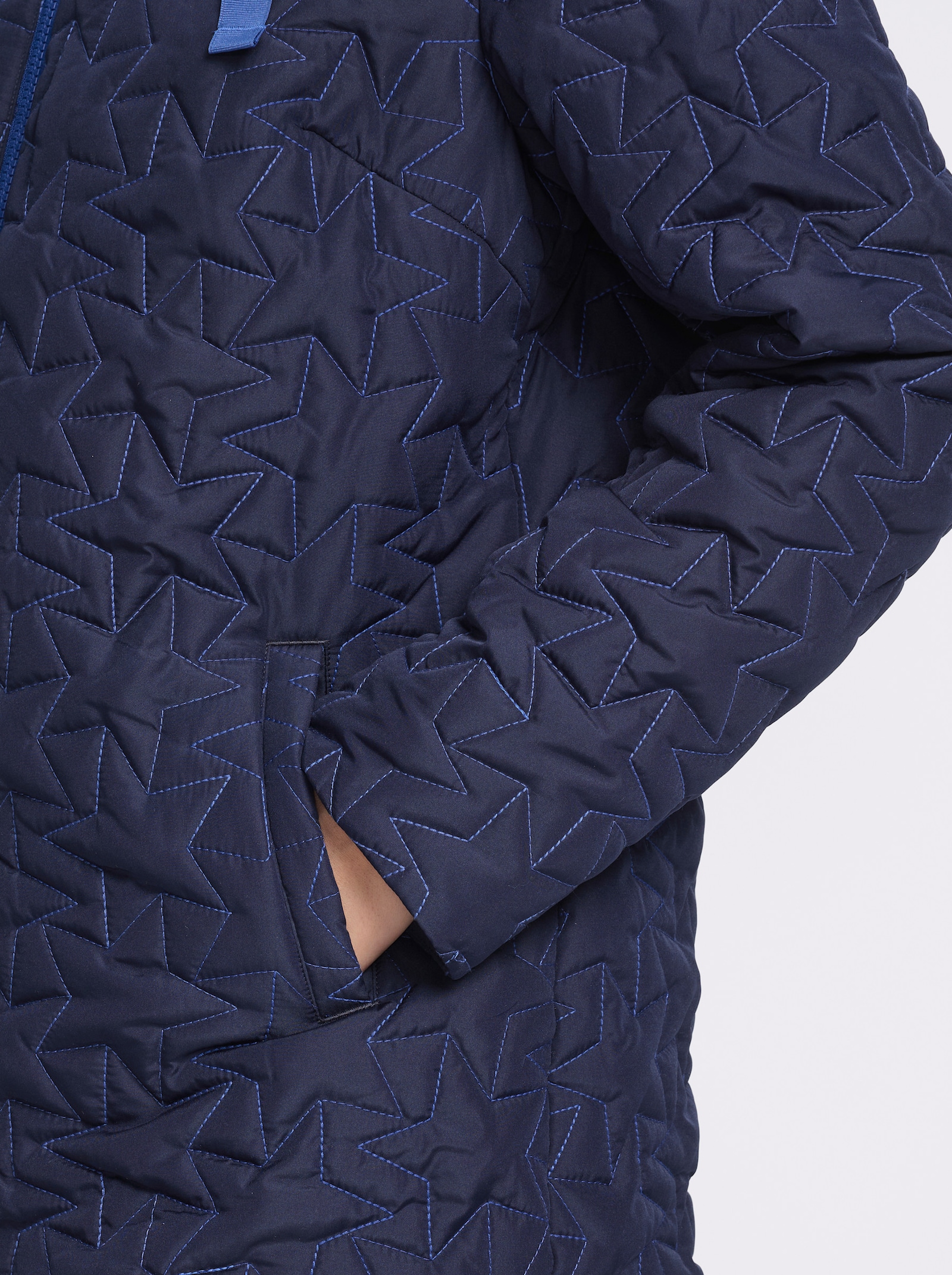 Steppjacke mit 2-Wege-Reißverschluss - marine