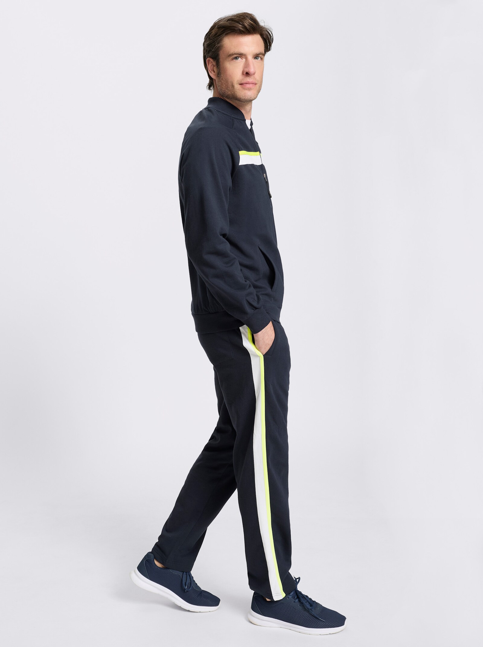 Catamaran Sports Freizeithose mit Kontraststreifen - marine