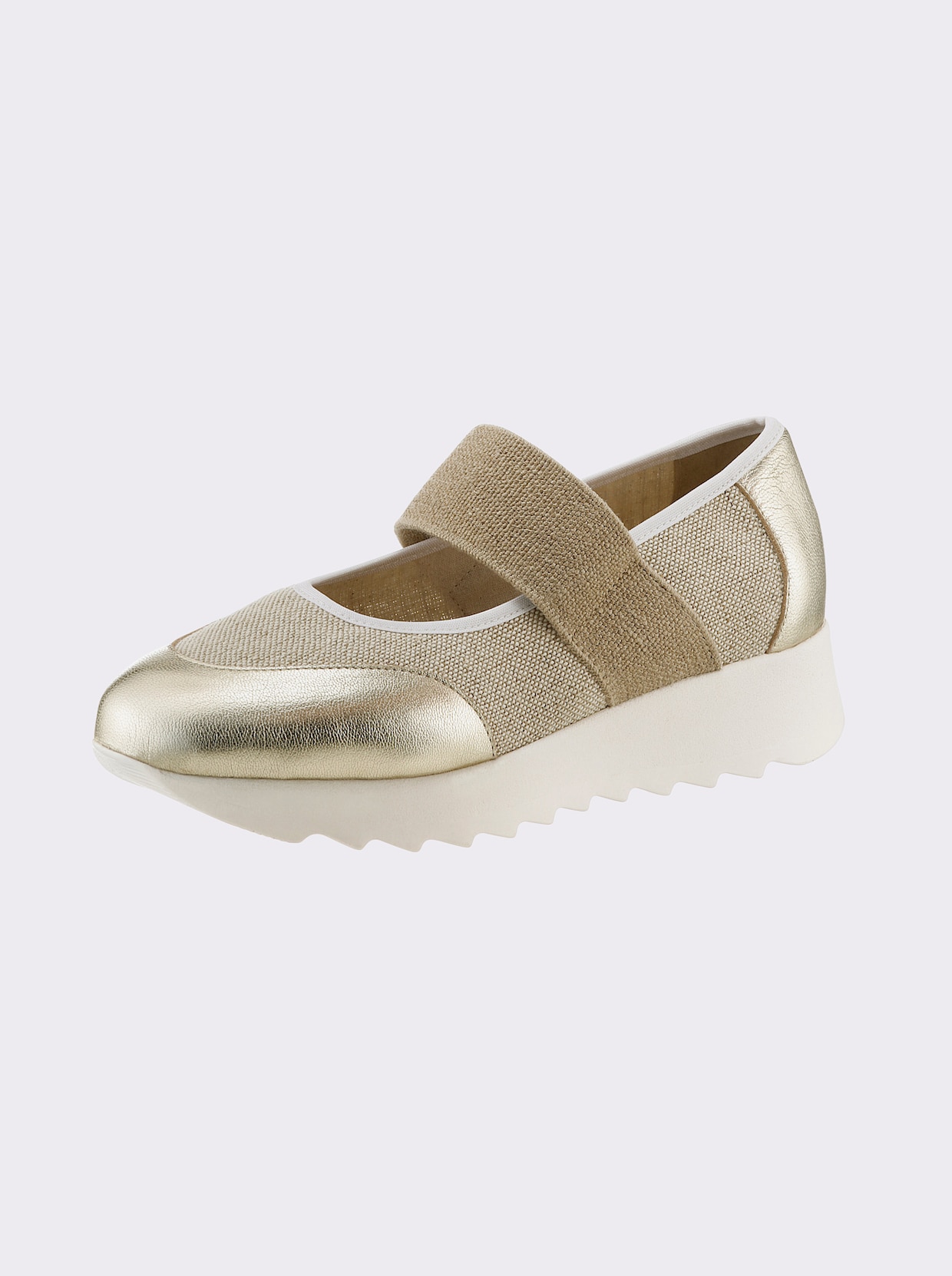 heine Ballerines - beige-couleur or