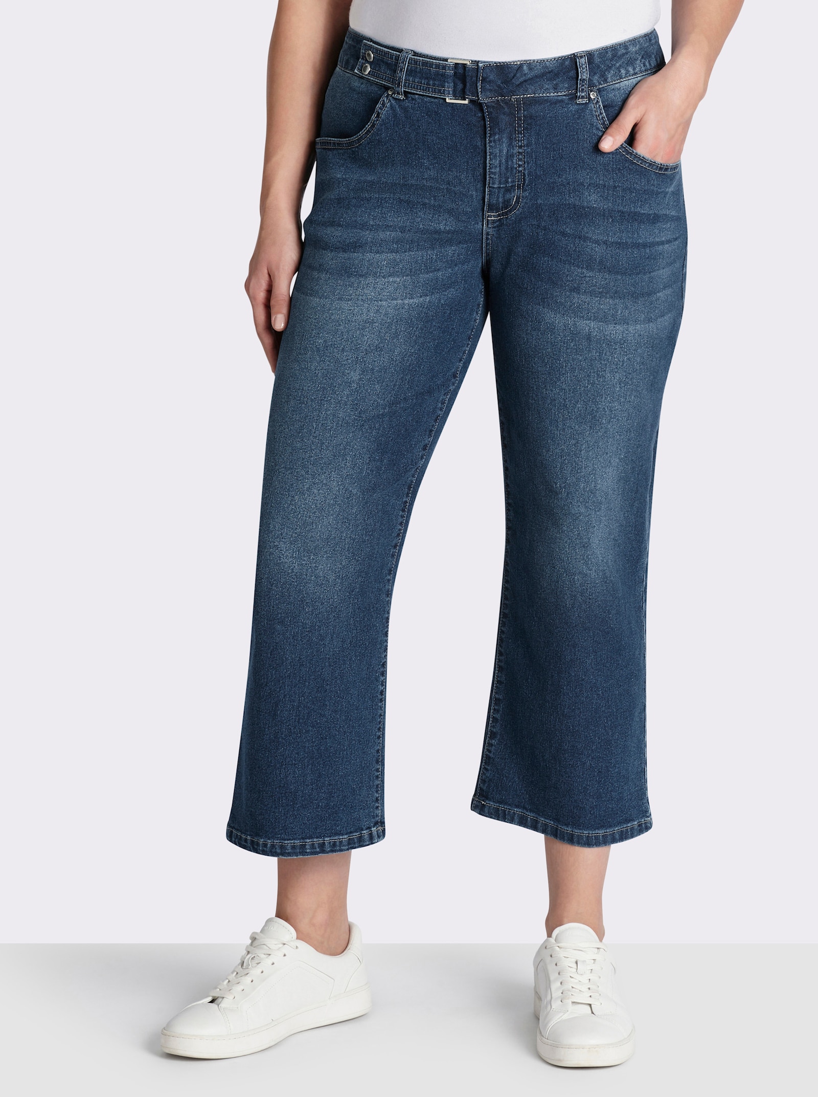  Culotte in Denim-Qualität - blue-stone-washed