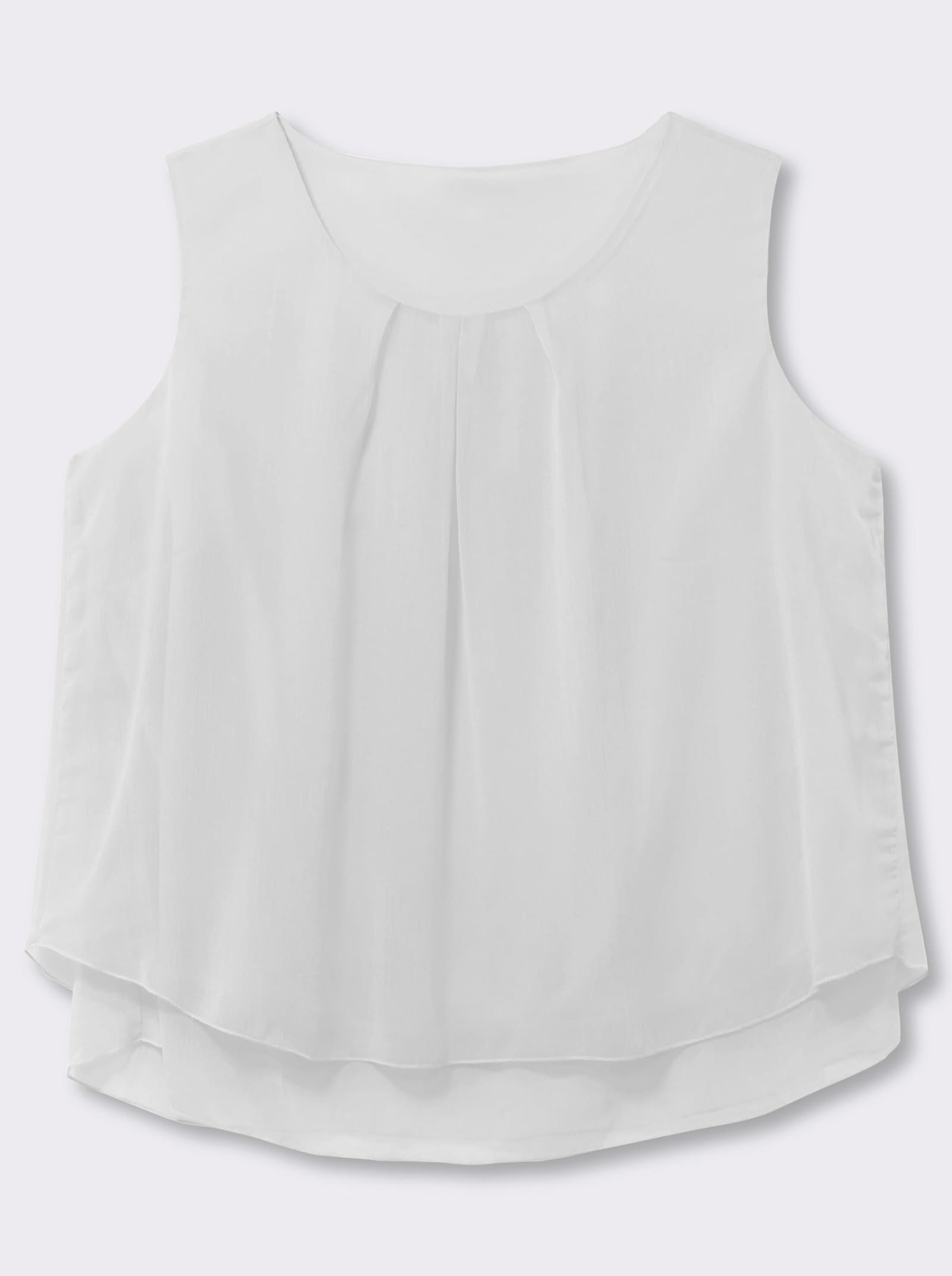 Blusentop in Crêpe-Qualität - wollweiß