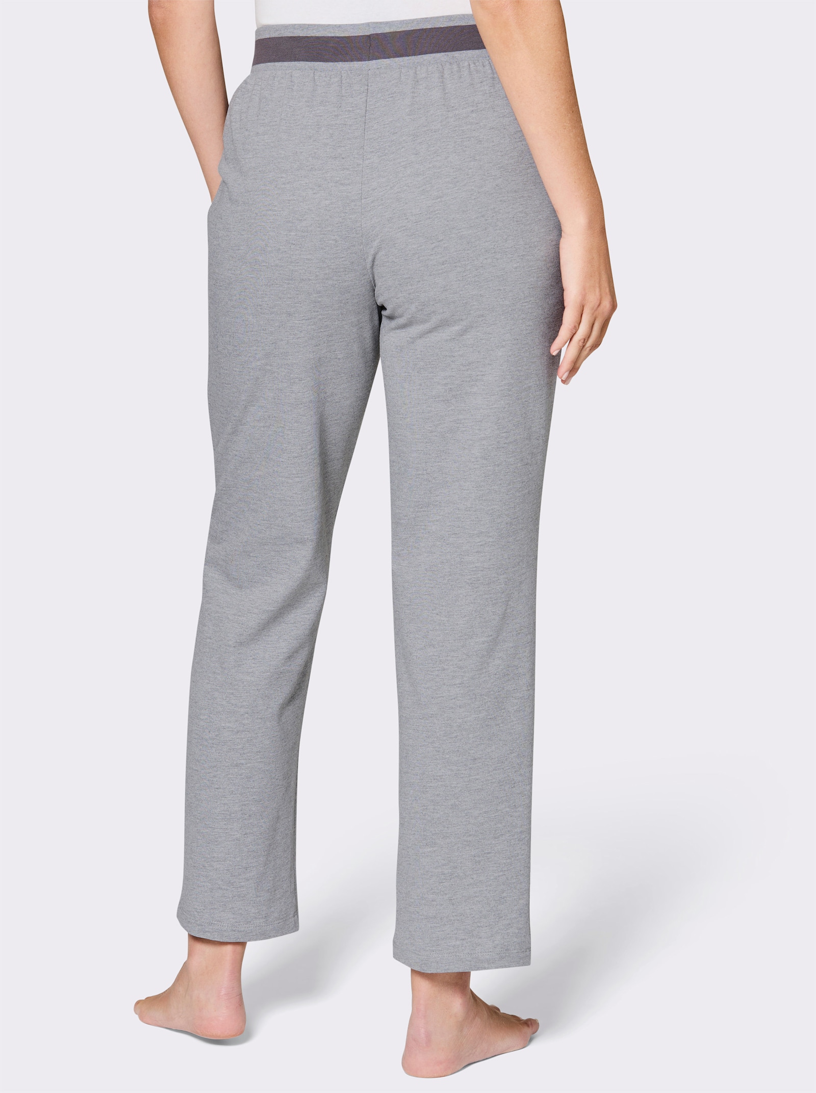 feel good Dehnbund-Hose - grau-meliert-anthrazit