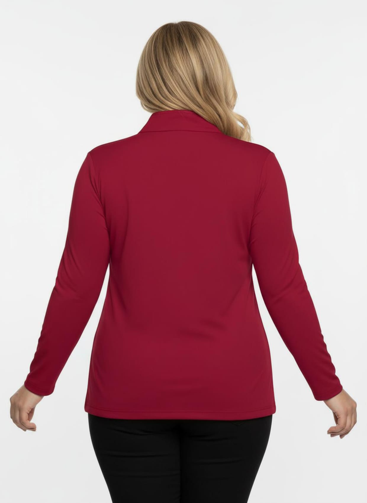 Langarmshirt mit Schneeflocken-Anhänger - rot