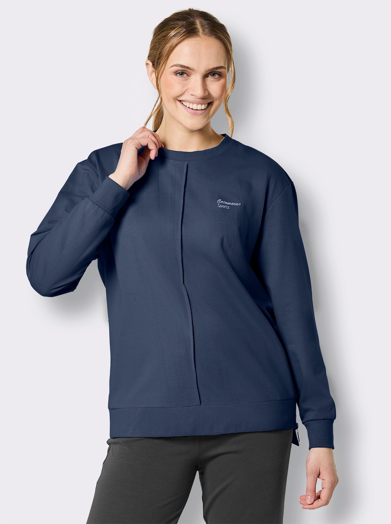 Catamaran Sports Freizeitshirt mit Biese vorne - dunkelblau