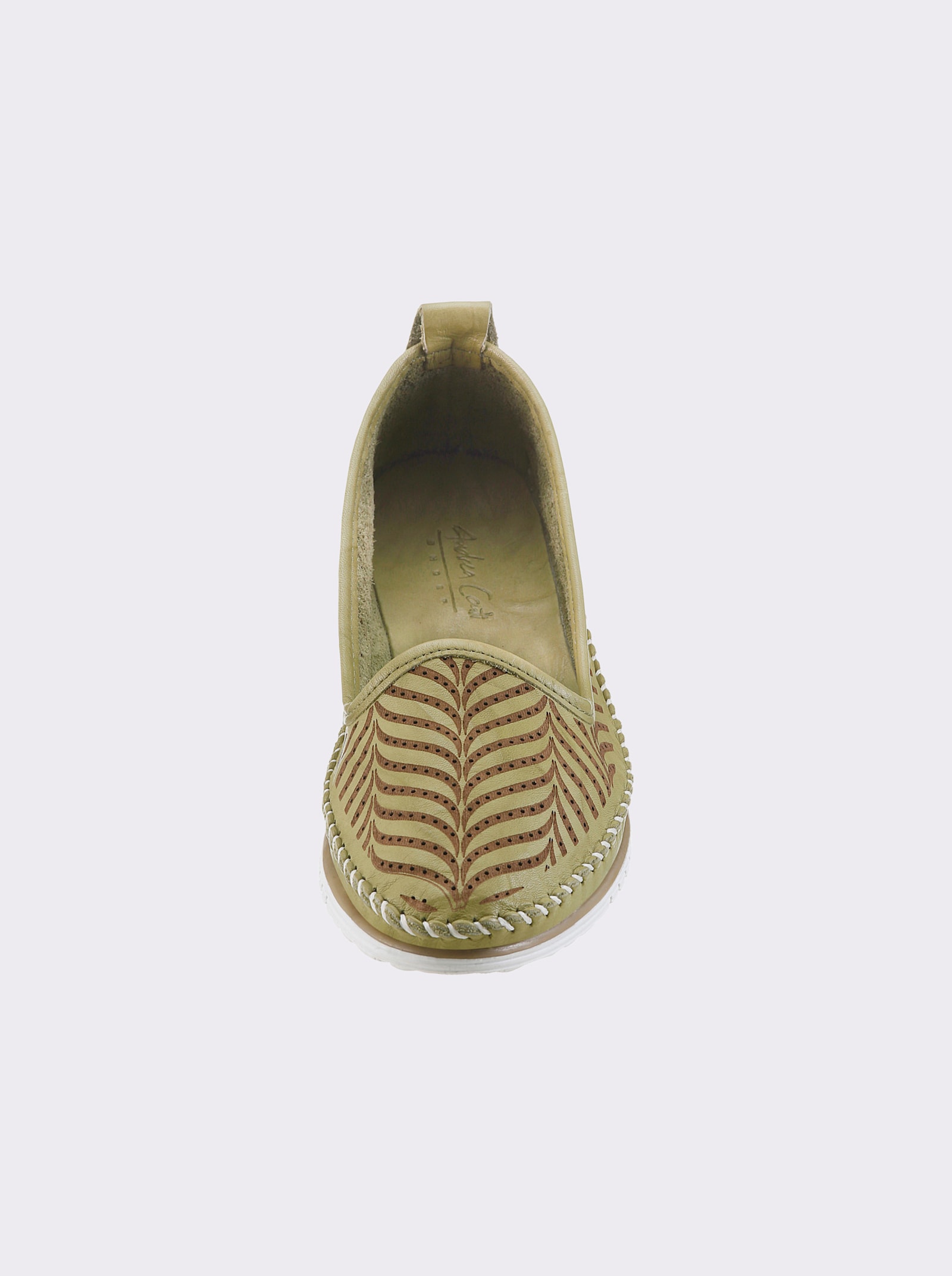 Andrea Conti Slipper - oliv-braun