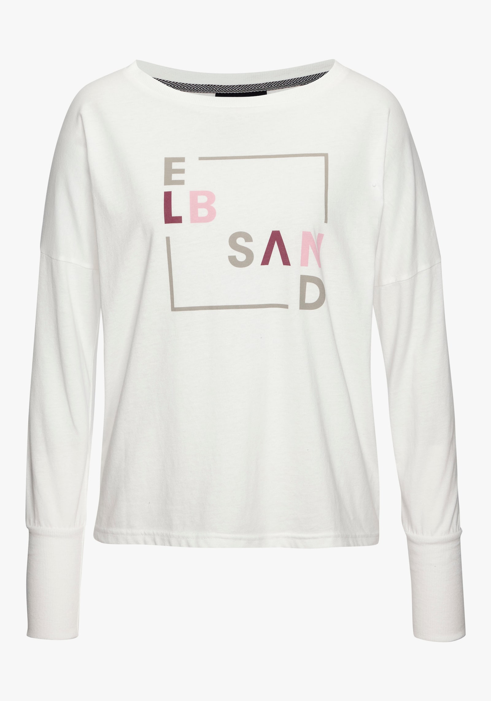 Elbsand Langarmshirt - weiß bedruckt