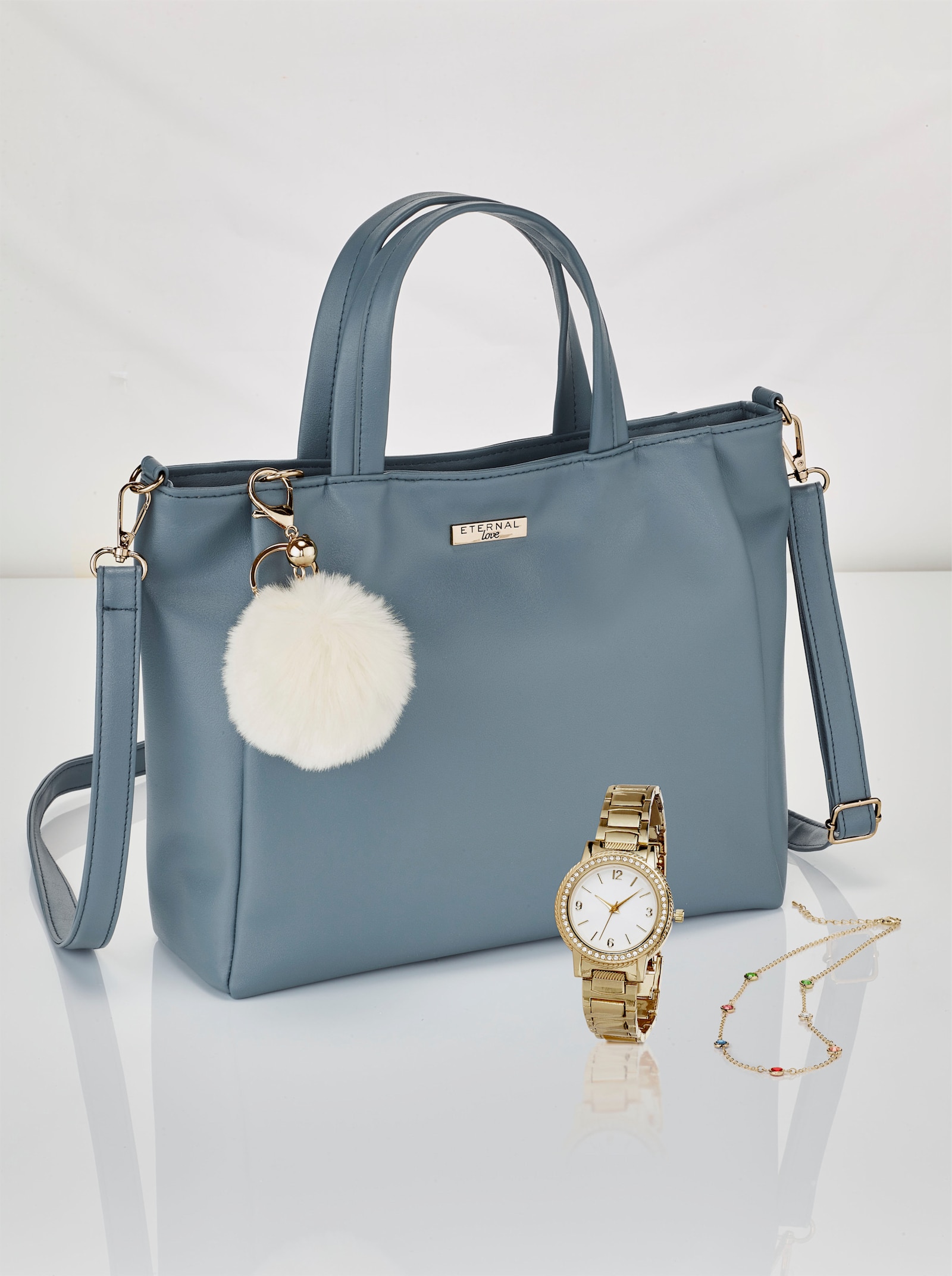 4-tlg. Set - bleu
