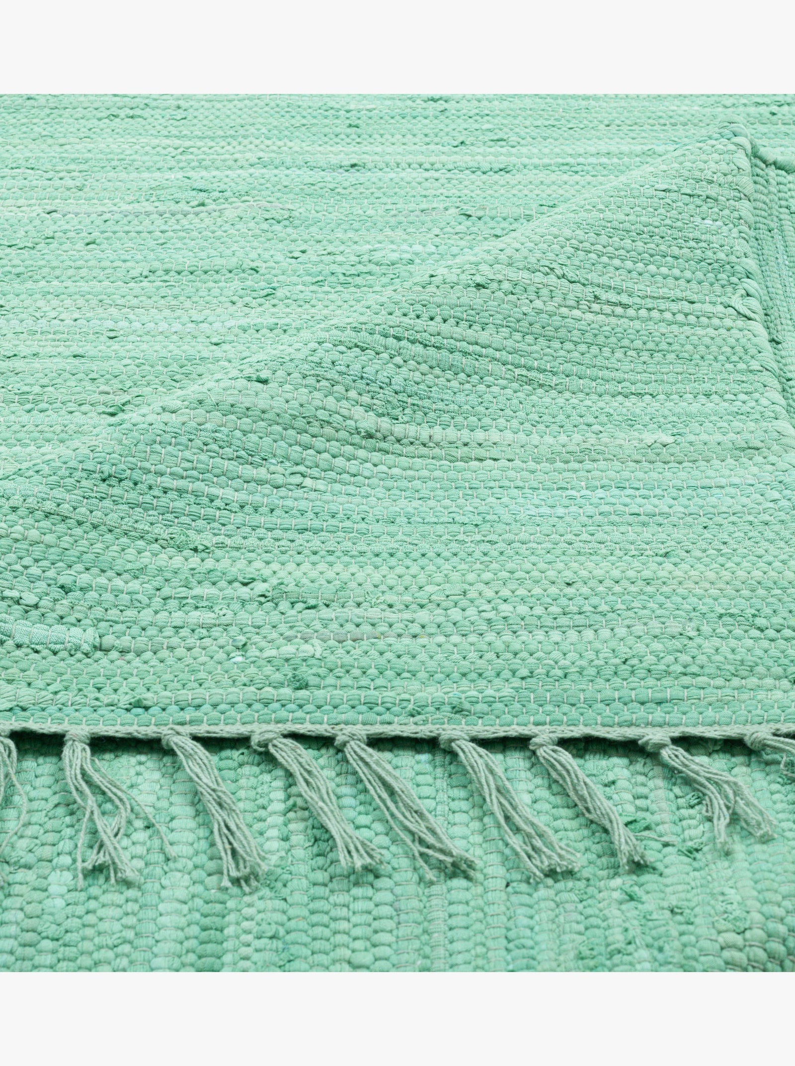 Theko Handwebteppich - mint
