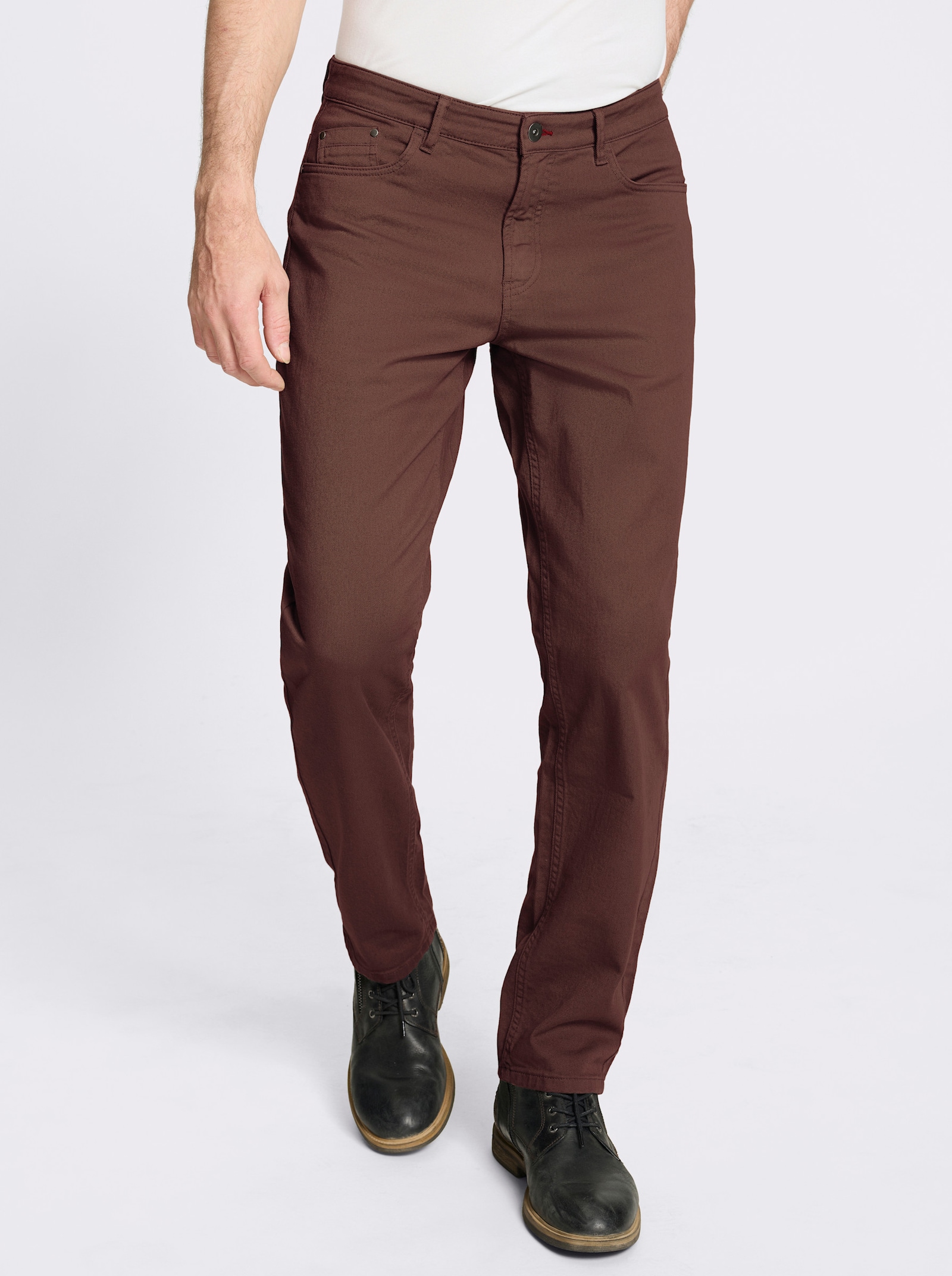 Marco Donati 5-Pocket-Hose mit Stretch-Anteil - schoko
