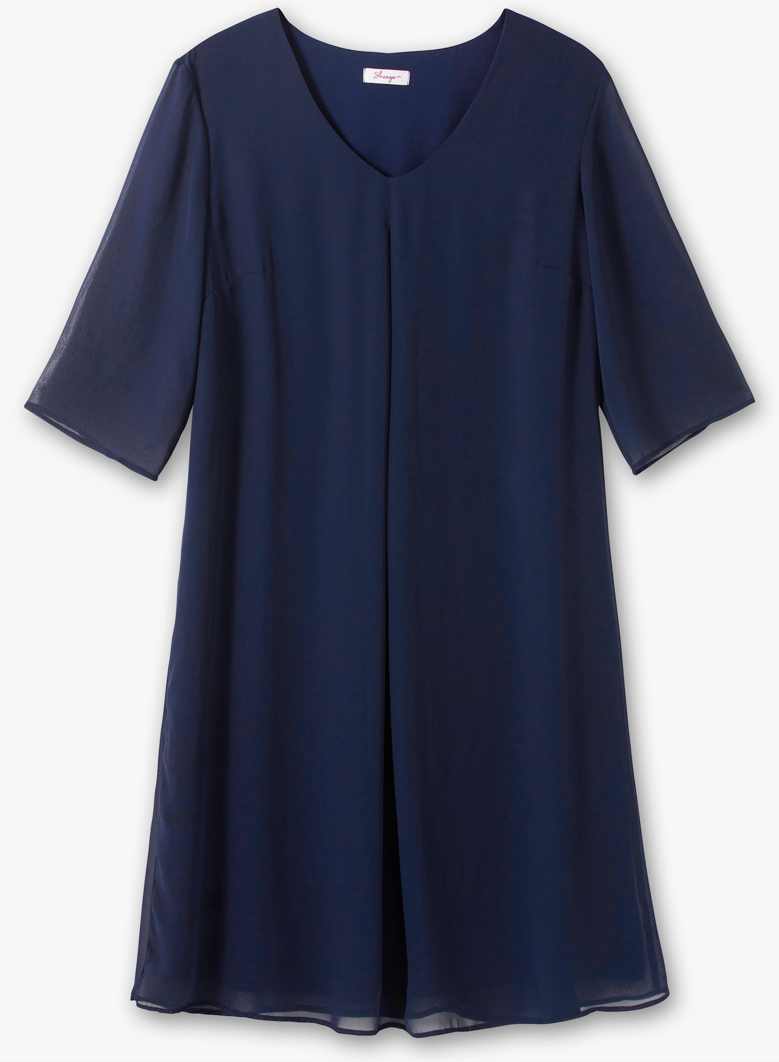 sheego Cocktailjurk in laagjeslook - marine