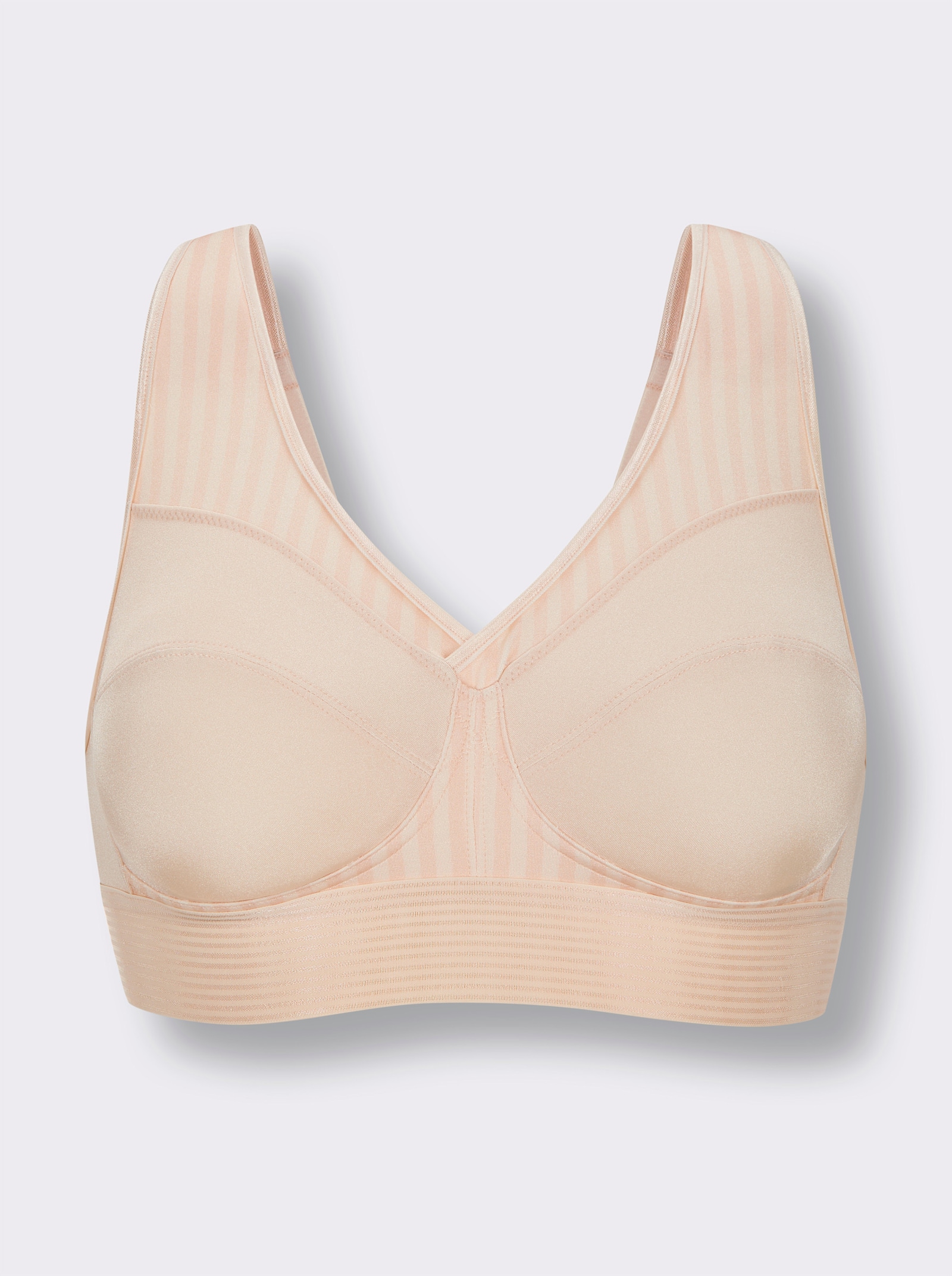 wäschepur Soutien-gorge de sport sans armatures - couleur ivoire-café au lait