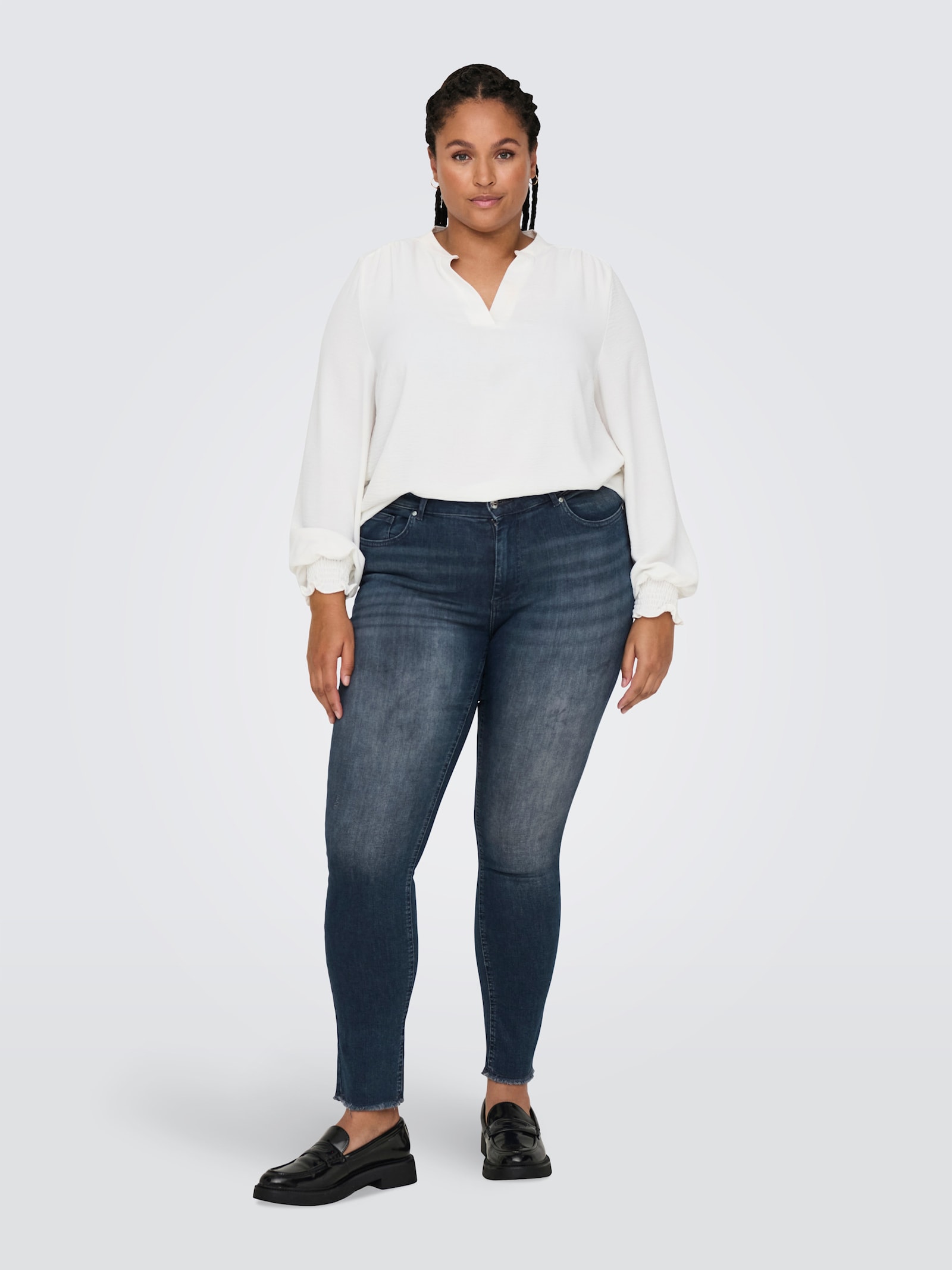 Skinny-fit-Jeans - blue black denim