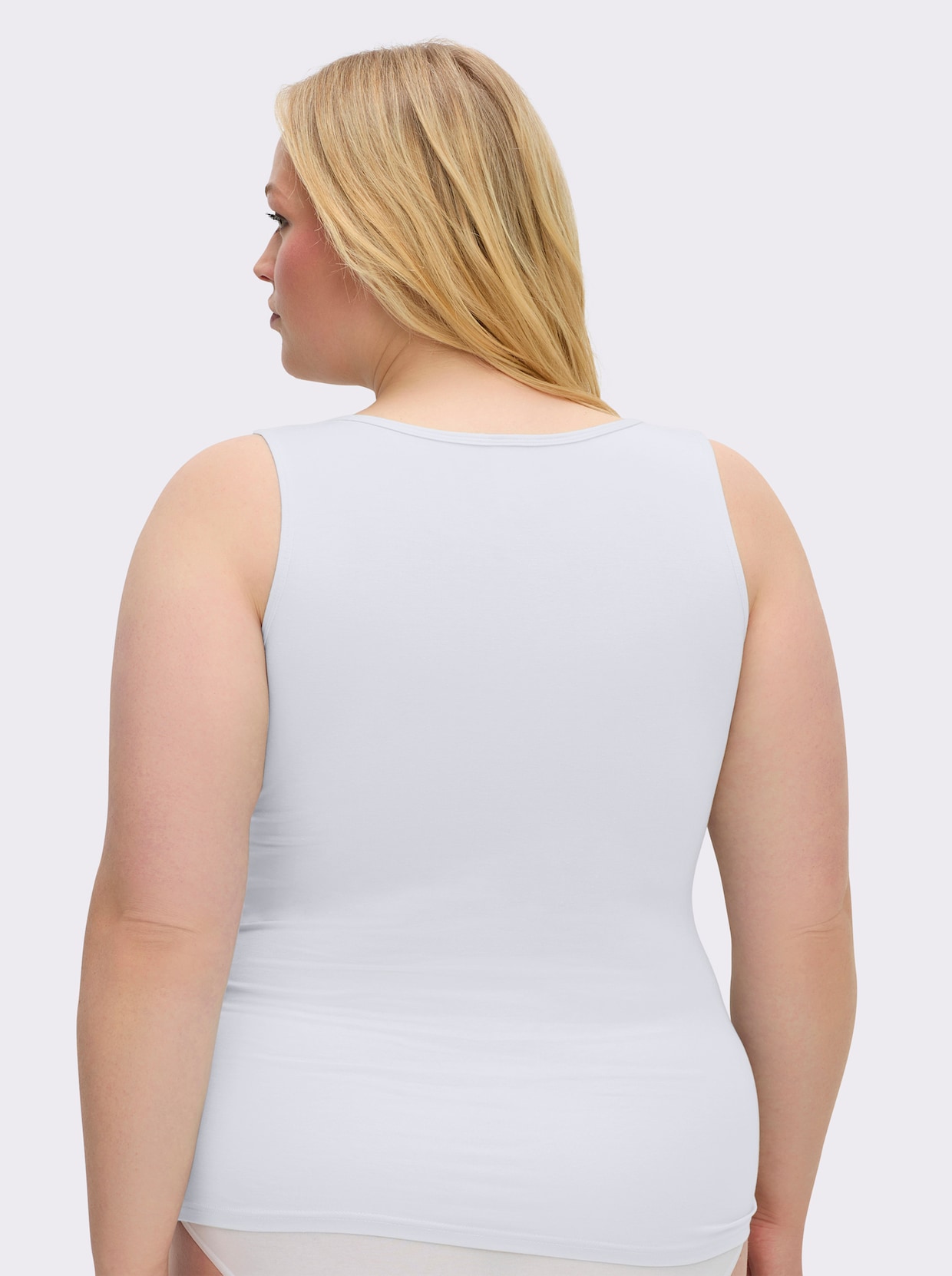 wäschepur Achseltop mit breiten Trägern - weiß